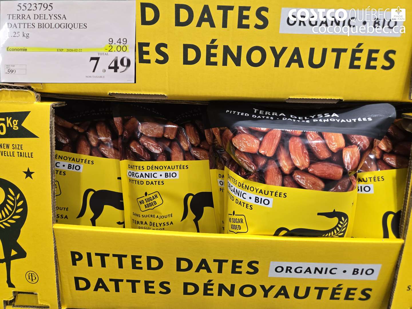 5523795 TERRA DEL YSSA DATTES BIOLOGIQUES ($2.00 INSTANT SAVINGS EXPIRES ON 2026-02-22) $7.49
