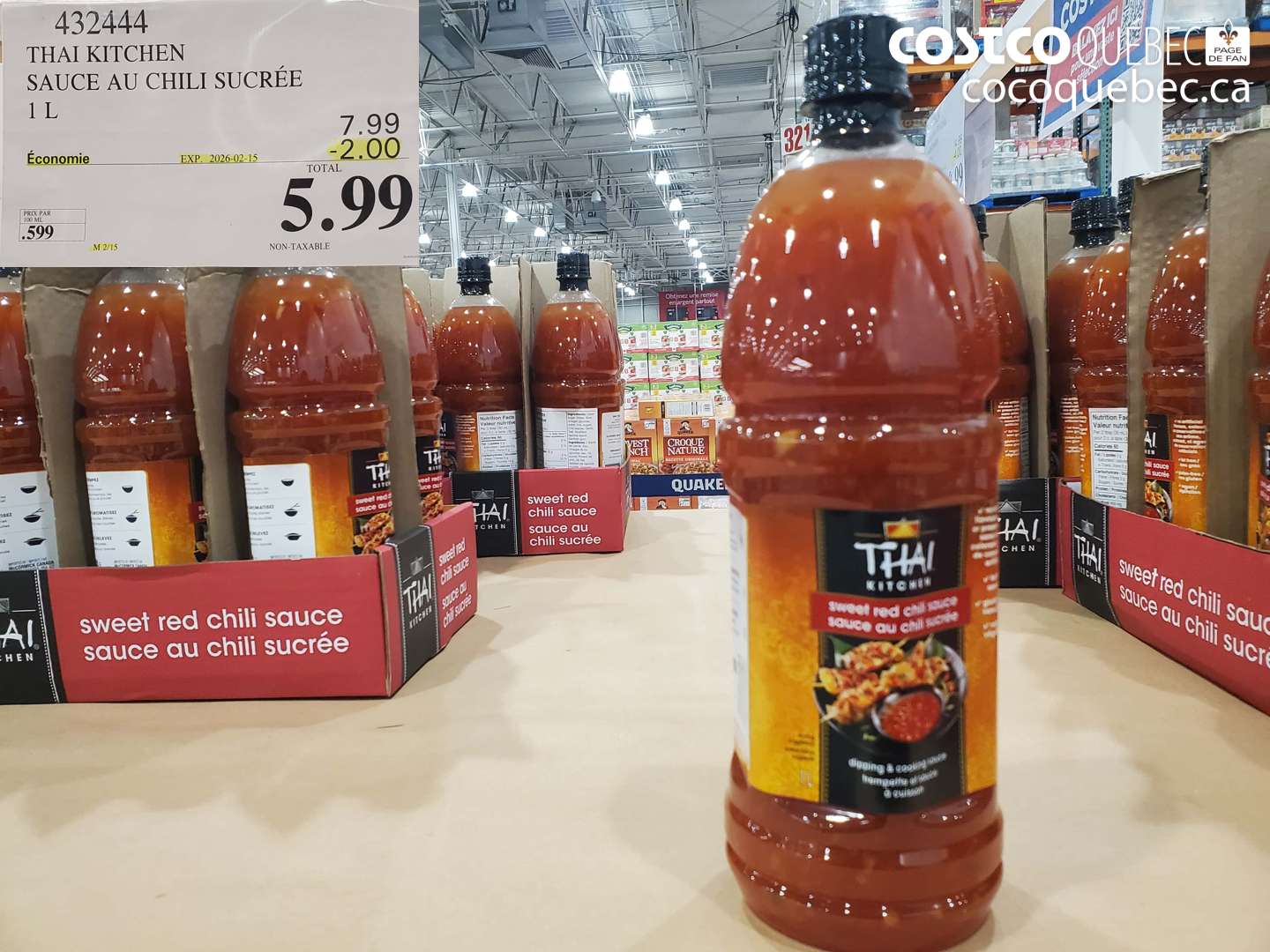 432444 THAI KITCHEN SAUCE AU CHILI SUCRÉE 1 L ($2.00 INSTANT SAVINGS EXPIRES ON 2026-02-15) $5.99