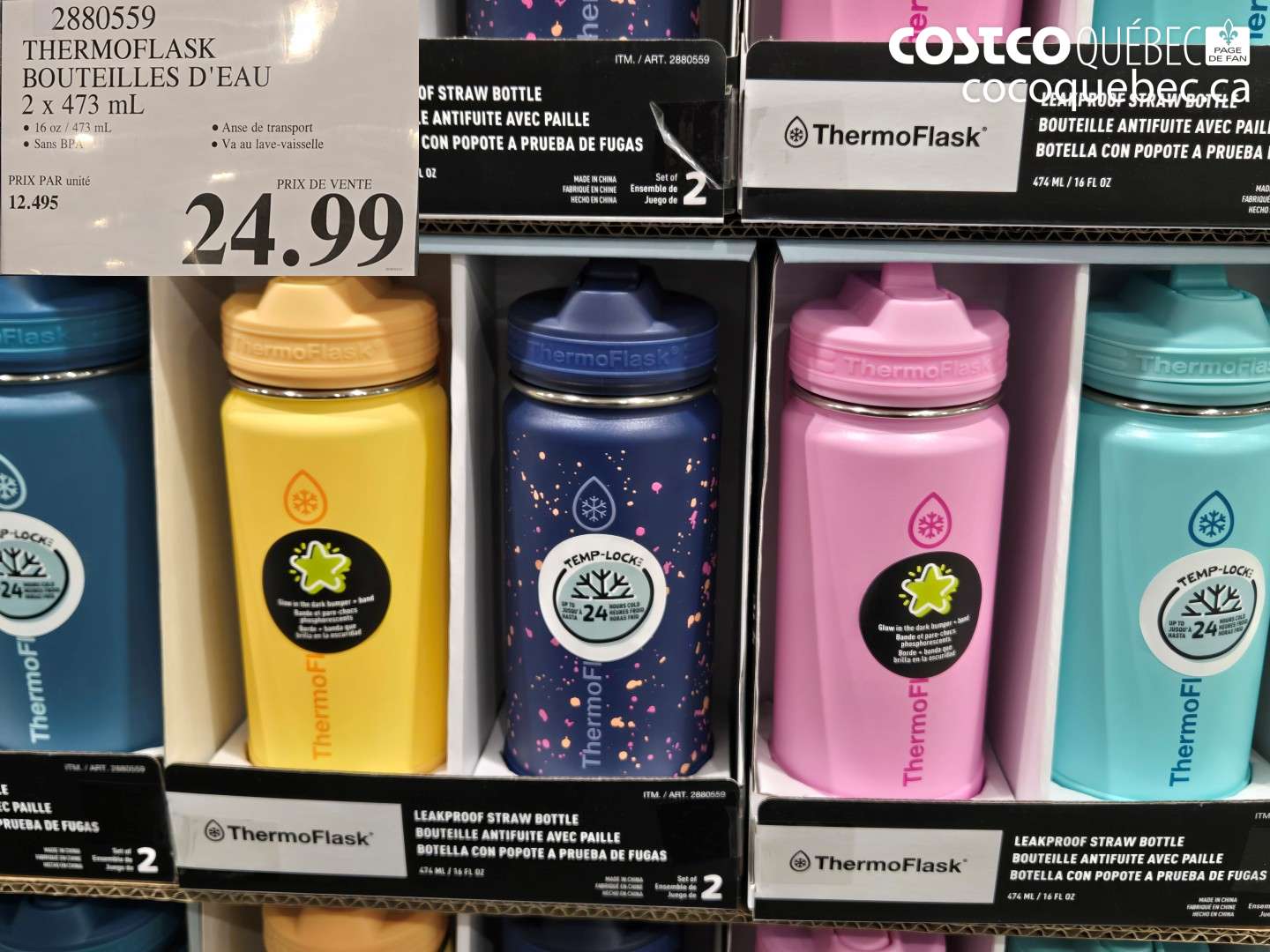 2880559 THERMOFLASK BOUTEILLES D'EAU 2 X 473 ML $24.99