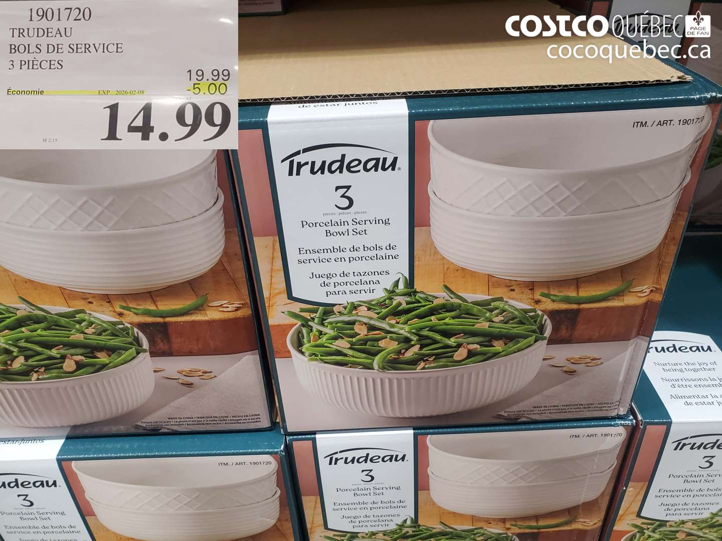 1901720 TRUDEAU BOLS DE SERVICE 3 PIECES ($5.00 INSTANT SAVINGS EXPIRES ON 2026-02-08) $14.99