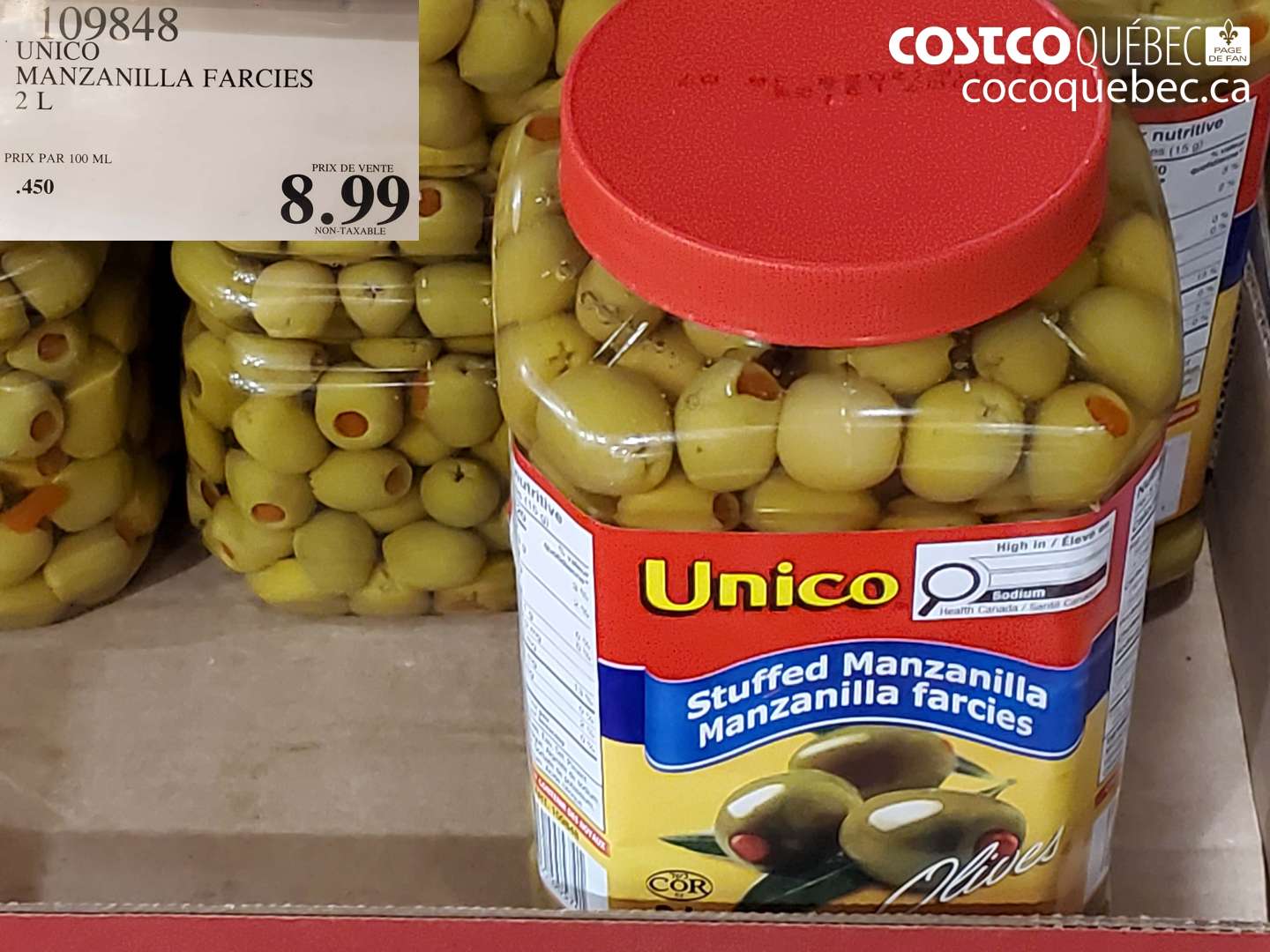 109848 UNICO MANZANILLA FARCIES 2 L $8.99