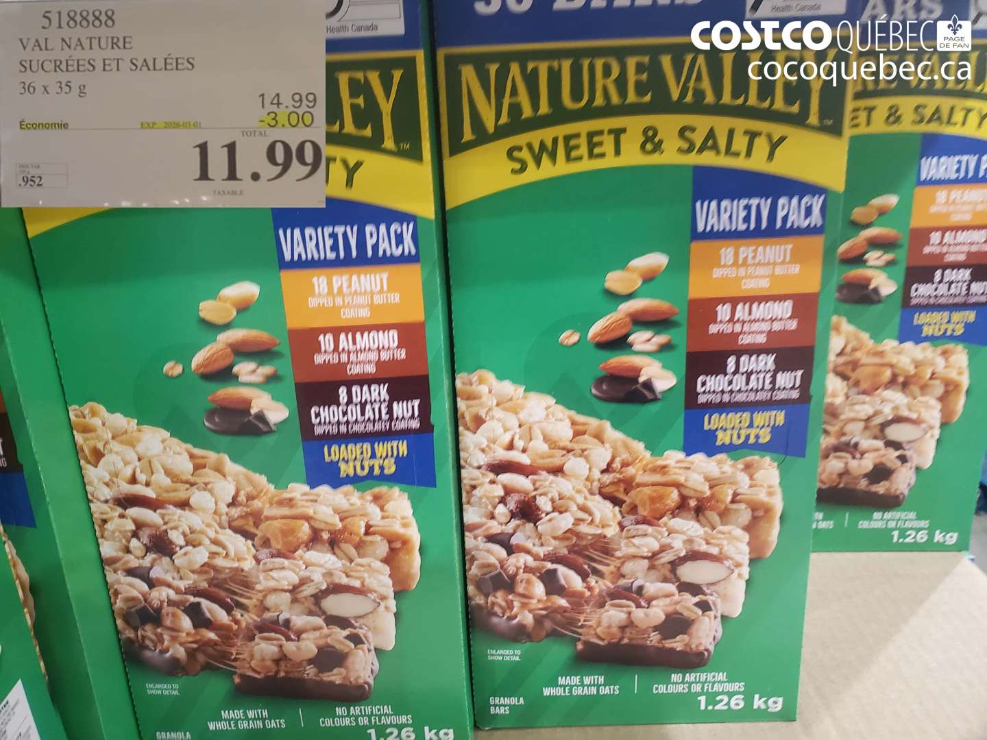 518888 VAL NATURE SUCRÉES ET SALÉES ($3.00 INSTANT SAVINGS EXPIRES ON 2026-03-01) $11.99