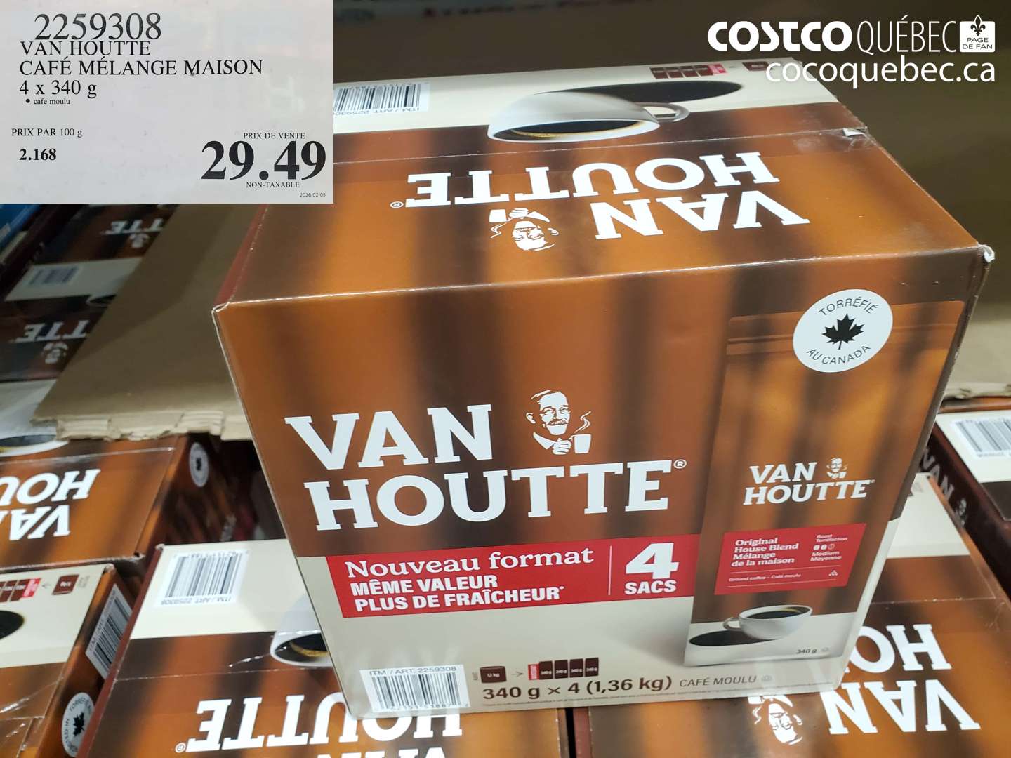 2259308 VAN HOUTTE CAFE MELANGE MAISON 4 x 340 g $29.49
