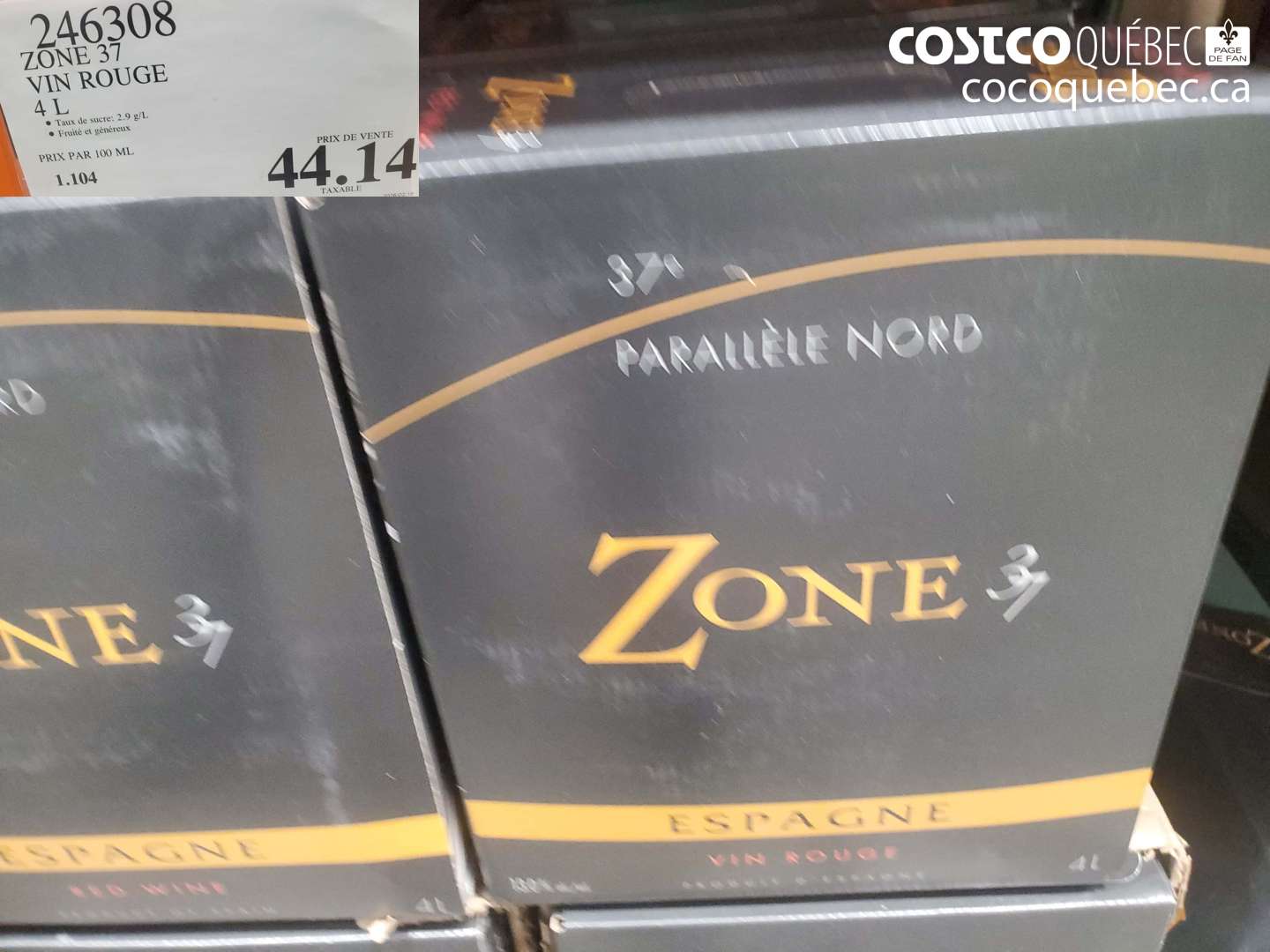 246308 VIN ROUGE 4 L $44.14