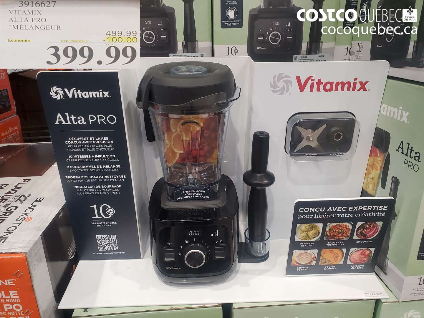 3916627 VITAMIX ALTA PRO MÉLANGEUR ($100.00 INSTANT SAVINGS EXPIRES ON 2026-03-15) $399.99