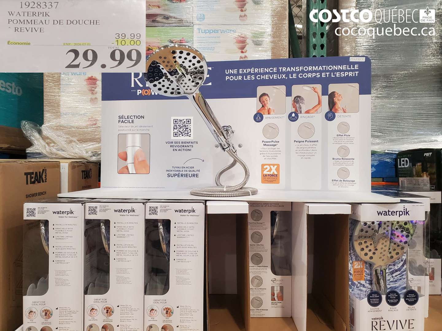 1928337 WATERPIK POMMEAU DE DOUCHE REVIVE ($10.00 INSTANT SAVINGS EXPIRES ON 2026-07-01) $29.99
