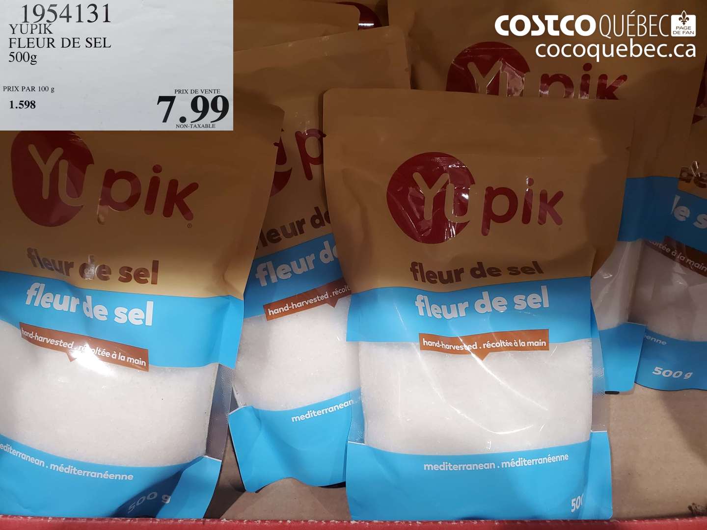 1954131 YUPIK FLEUR DE SEL 500g $7.99