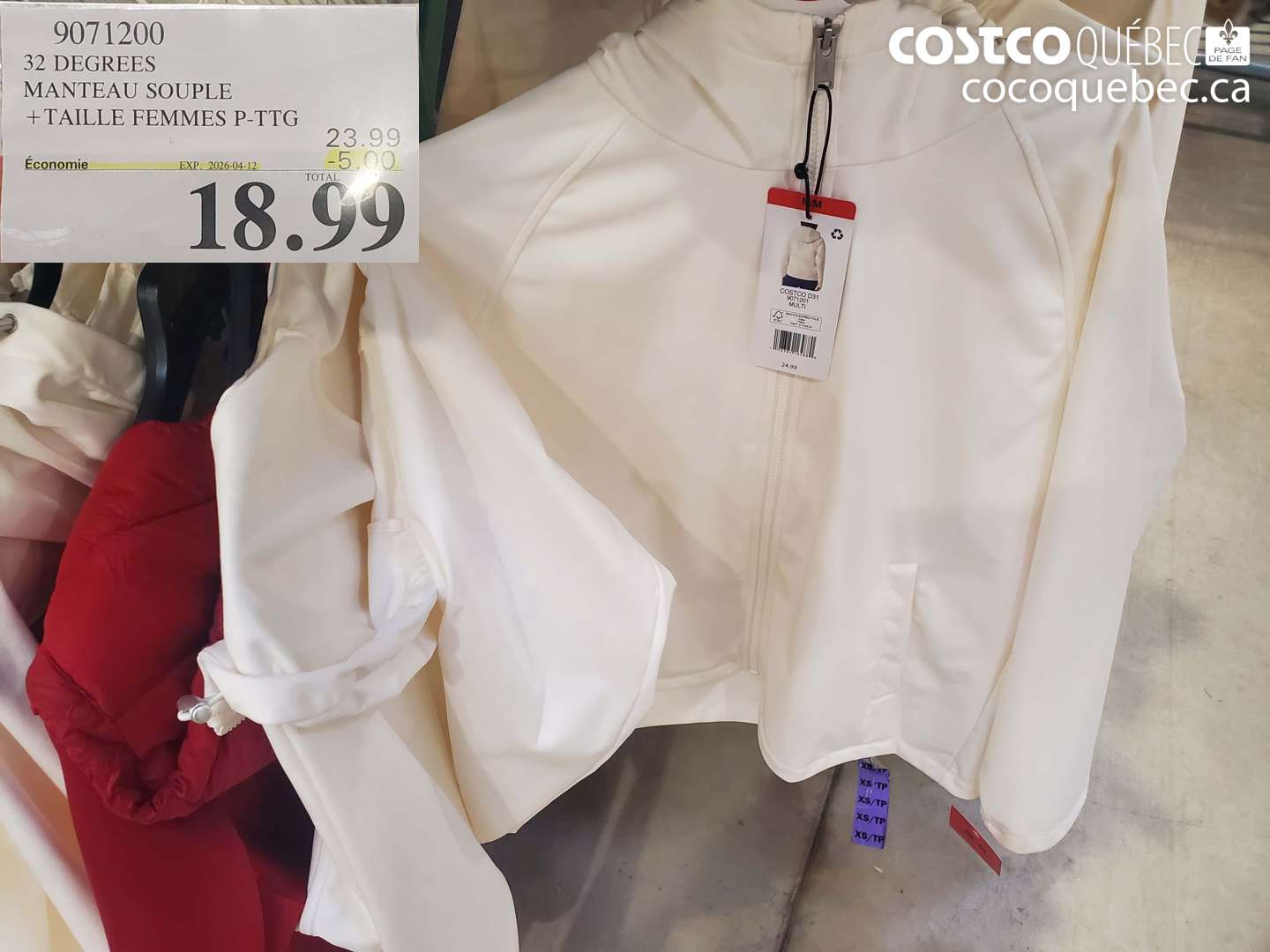 9071200 32 DEGREES MANTEAU SOUPLE +TAILLE FEMMES P-PTG ($5.00 INSTANT SAVINGS EXPIRES ON 2026-04-12) $18.99