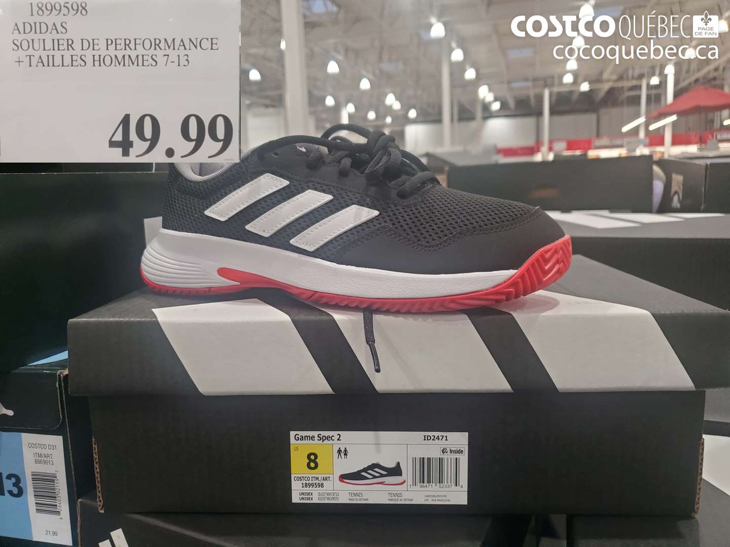 1899598 ADIDAS SOULIER DE PERFORMANCE +TAILLES HOMMES 7-13 $49.99