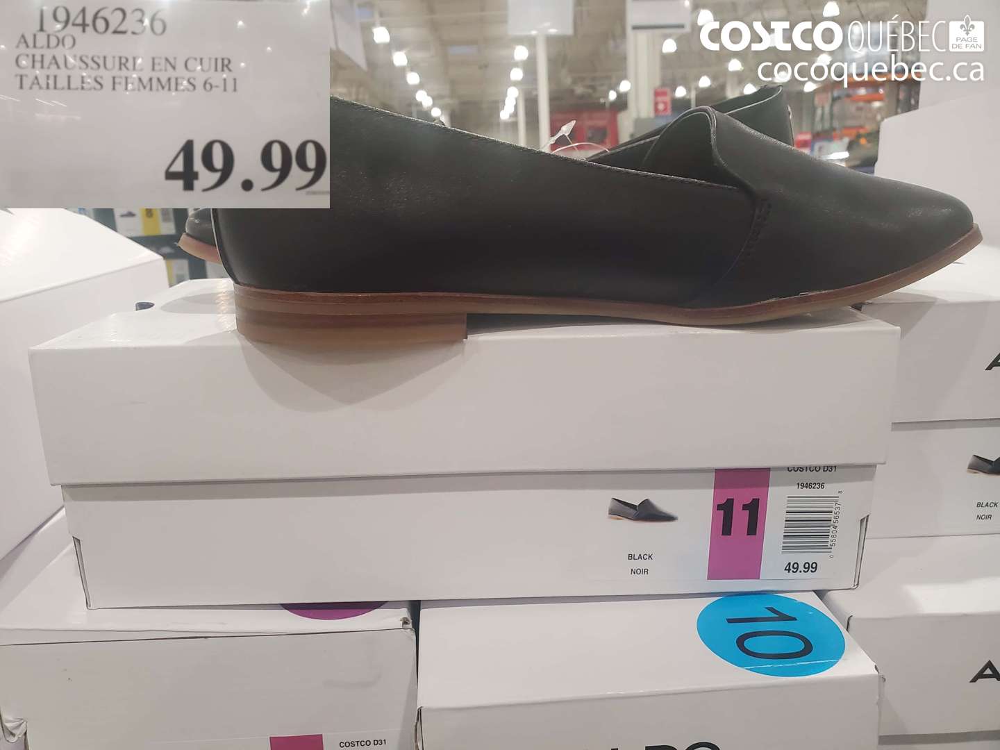 1946236 ALDO CHAUSSURE EN CUIR TAILLES FEMMES 6-11 $49.99