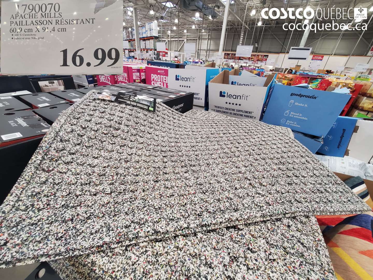 1790070 APACHE MILLS, PAILLASSON RÉSISTANT $16.99