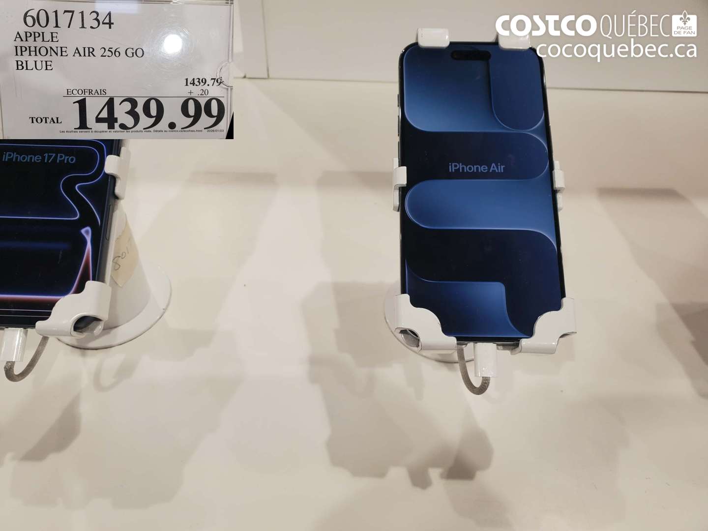 6017134 APPLE IPHONE AIR 256 GO BLUE $1439.99