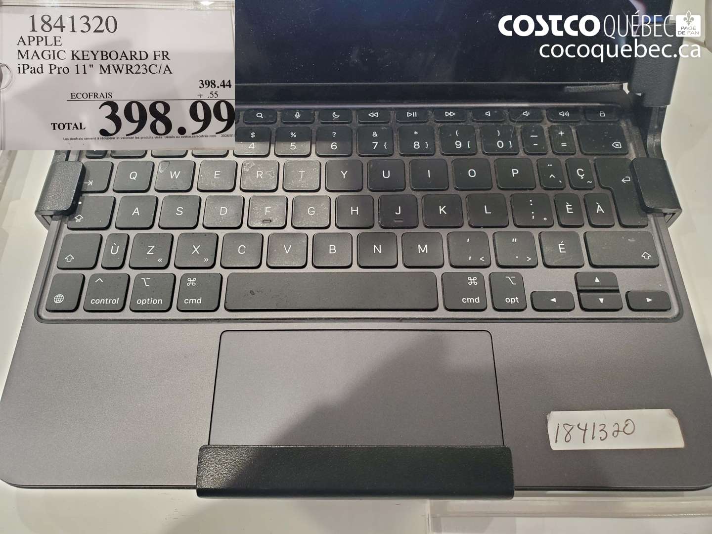 1841320 APPLE MAGIC KEYBOARD FOR IPAD PRO 11 MWR23C/A $398.99