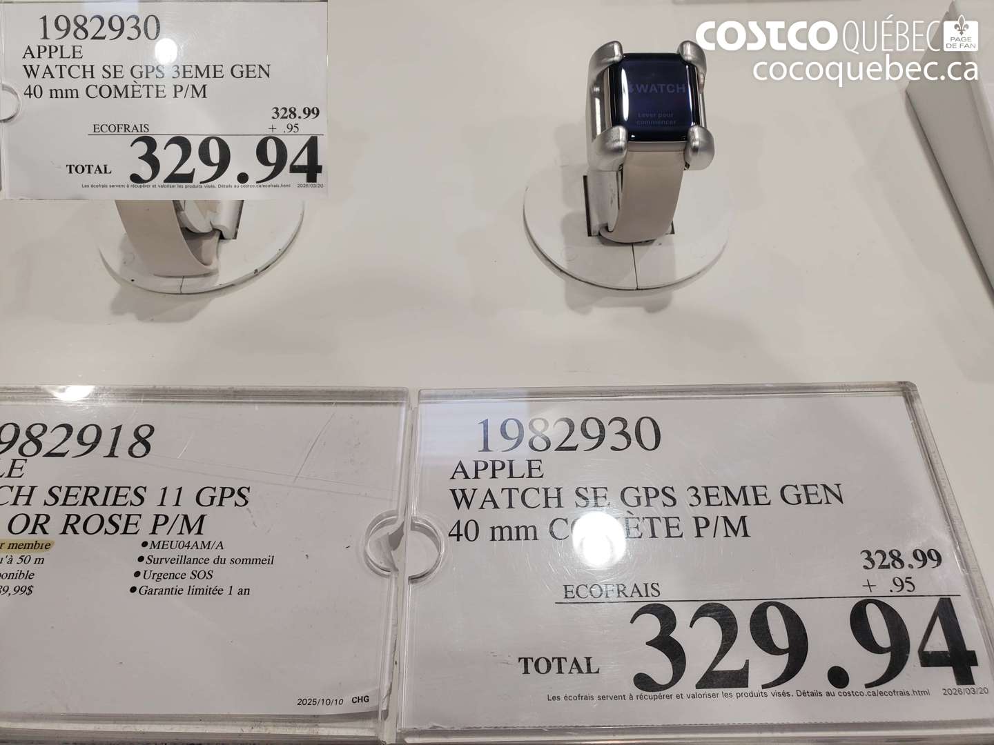 1982930 APPLE WATCH SE GPS 3EME GEN 40 MM COMETE P/M $329.94