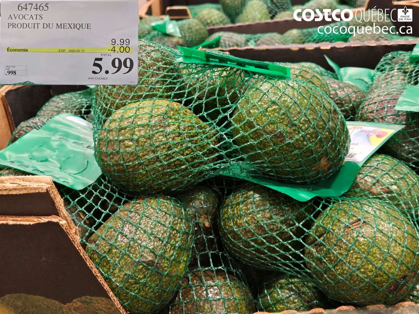 647465 AVOCATS PRODUIT DU MEXIQUE ($4.00 INSTANT SAVINGS EXPIRES ON 2026-03-15) $5.99