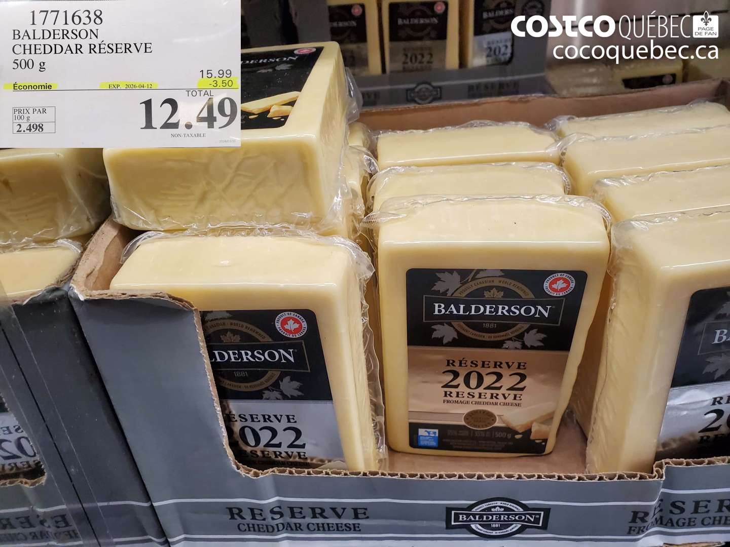 1771638 BALDERSON CHEDDAR RÉSERVE ($3.50 INSTANT SAVINGS EXPIRES ON 2026-04-12) $12.49