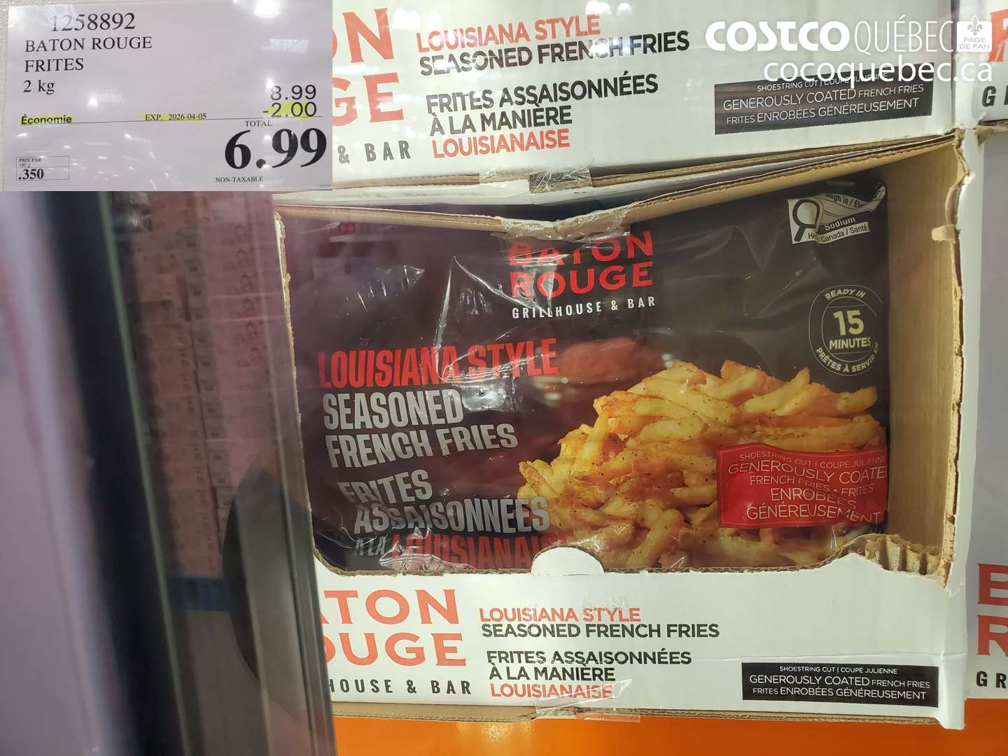 1258892 BATON ROUGE FRITES 2 KG ($2.00 INSTANT SAVINGS EXPIRES ON 2026-04-05) $6.99