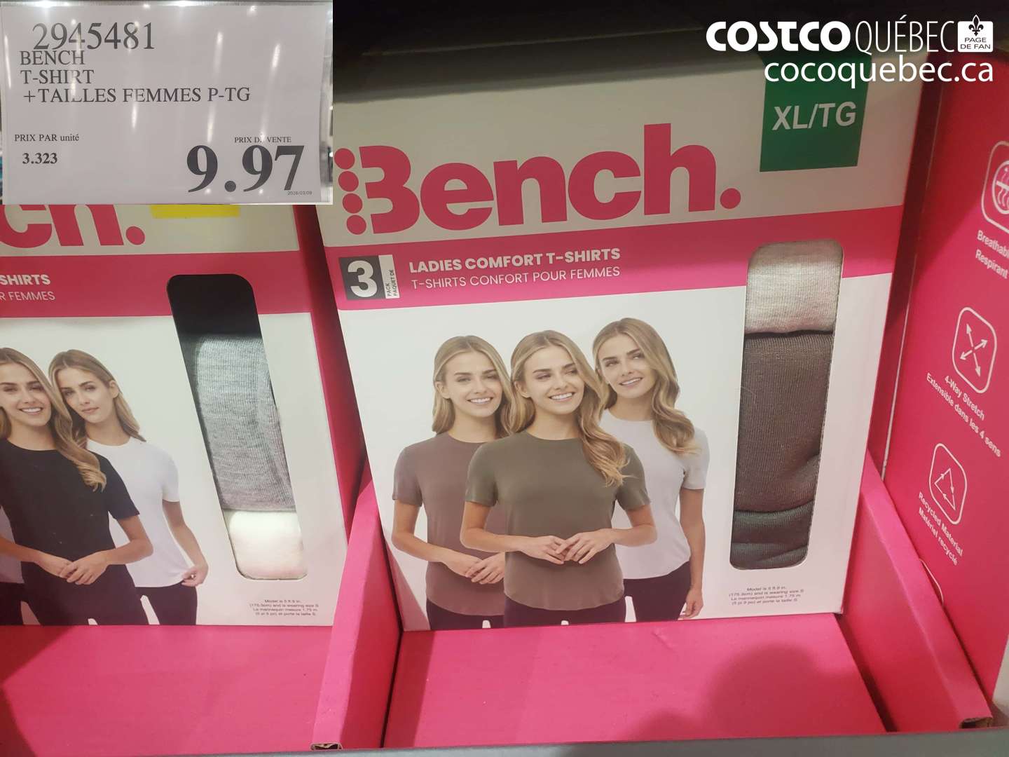 2945481 BENCH T-SHIRT + TAILLES FEMMES P-TG $9.97