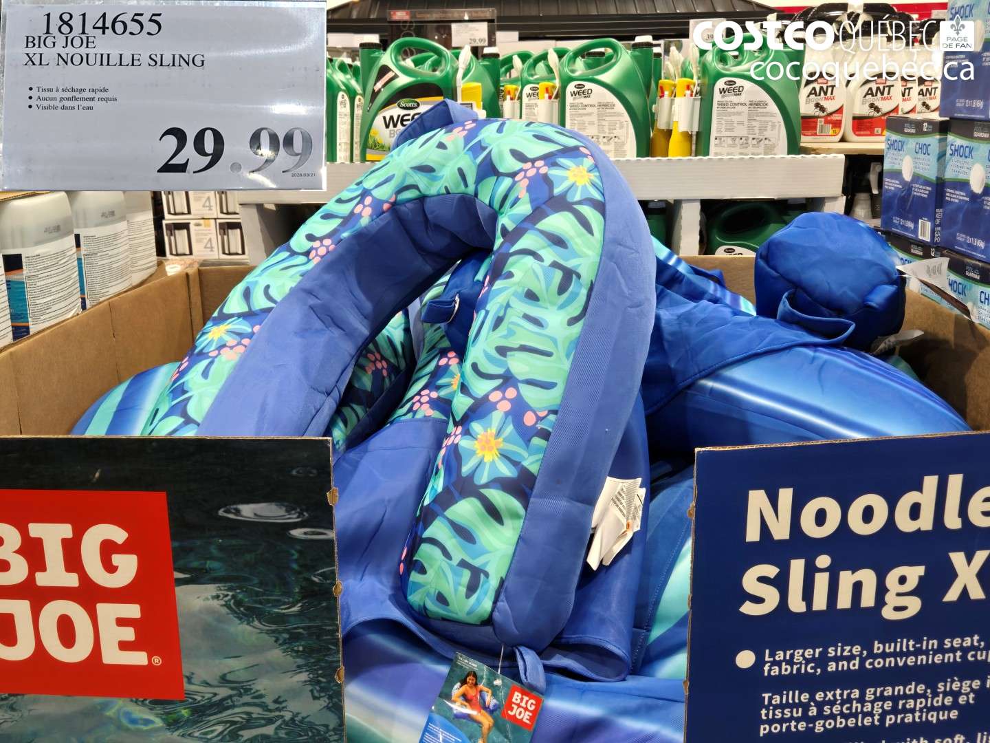 18114655 BIG JOE XL NOUILLE SLING $29.99