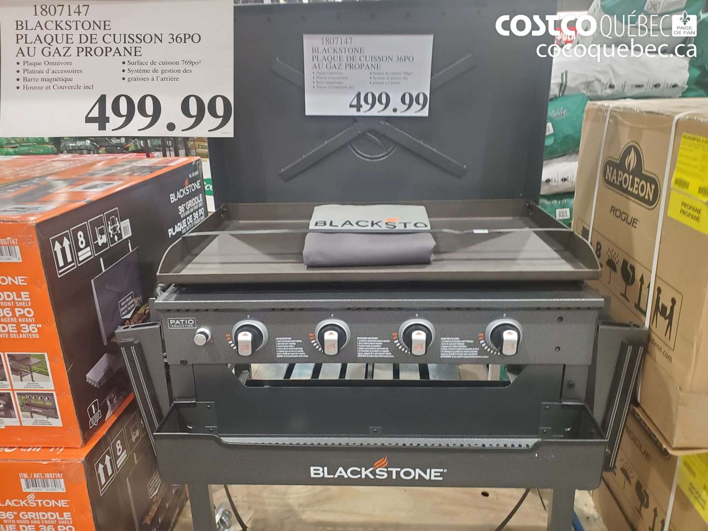 1807147 BLACKSTONE PLAQUE DE CUISSON 36PO AU GAZ PROPANE $499.99