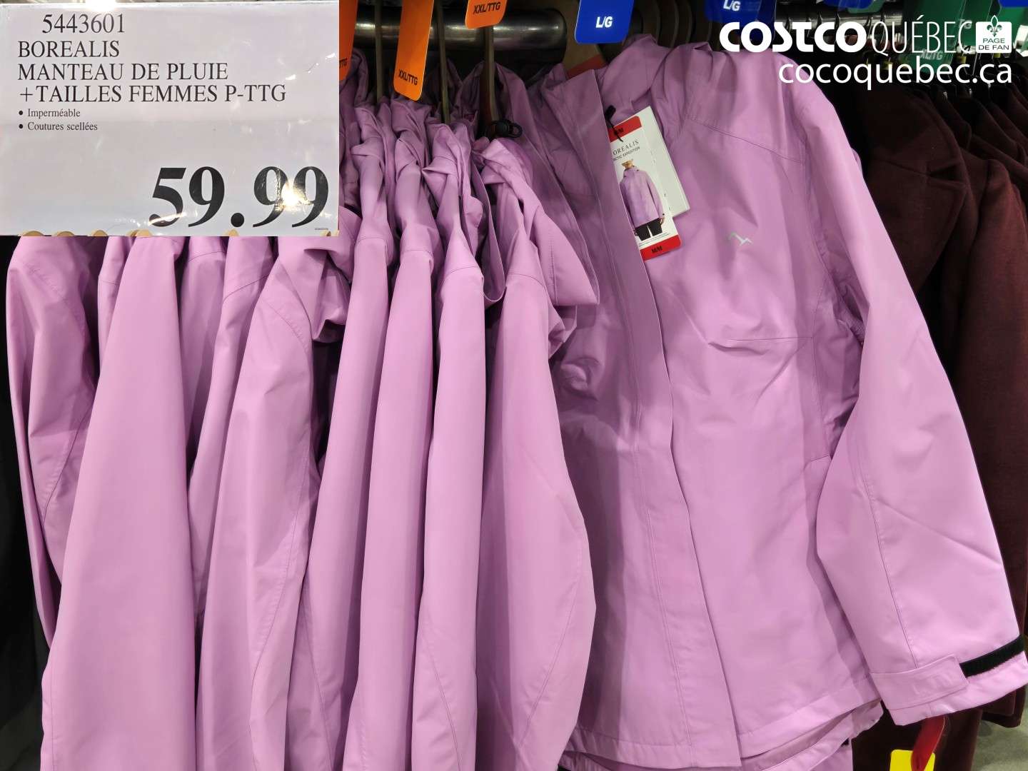 5443601 BOREALIS MANTEAU DE PLUIE + TAILLES FEMMES P-TTG $59.99