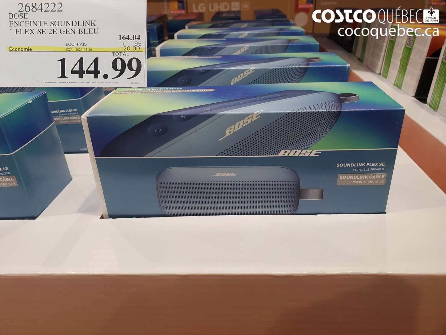 2684222 BOSE ENCEINTE SOUNDLINK FLEX SE 2E GEN BLEU ($20.00 INSTANT SAVINGS EXPIRES ON 2026-03-26) $144.99