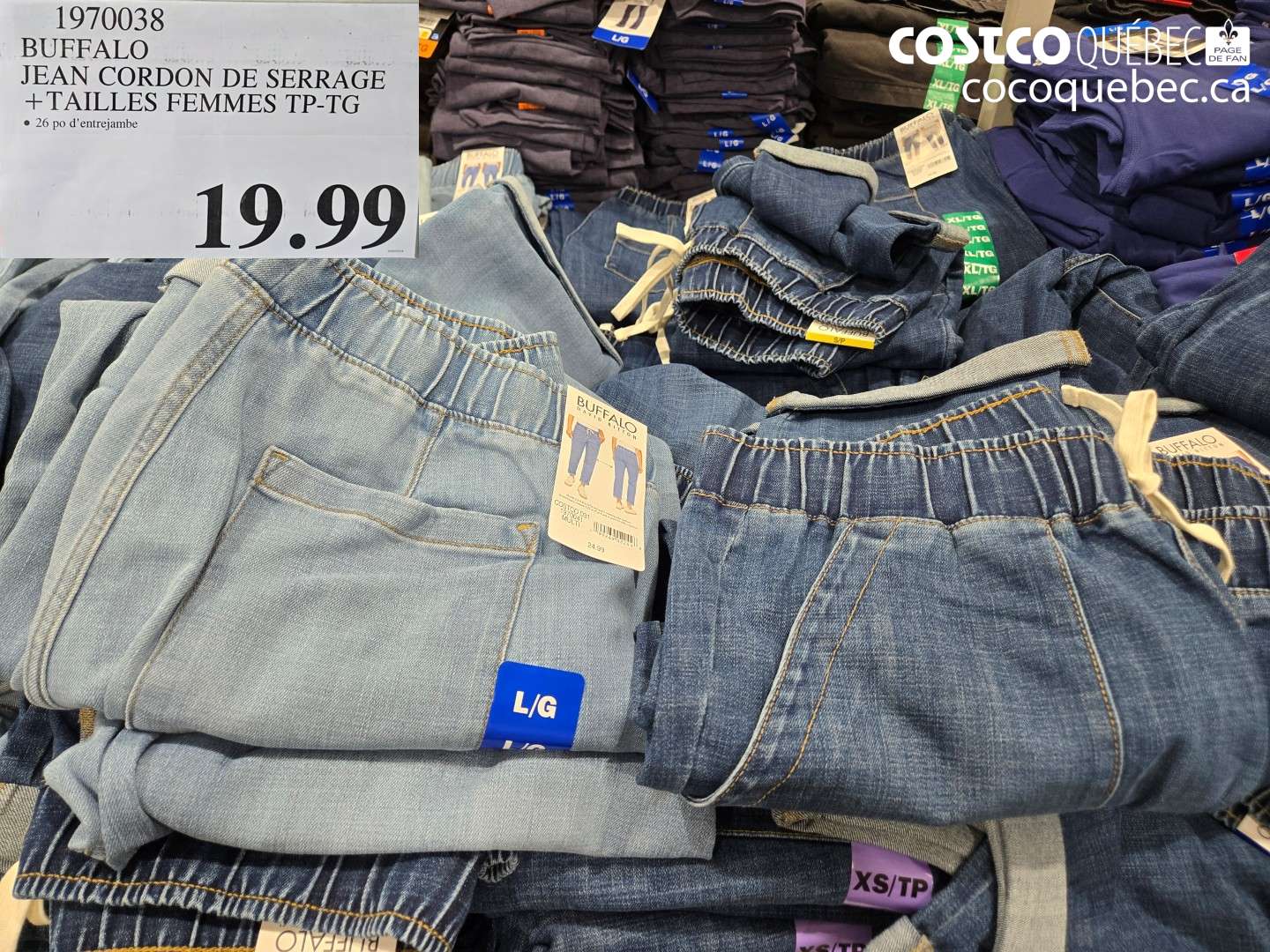 1970038 BUFFALO JEAN CORDON DE SERRAGE + TAILLES FEMMES TP-TG $19.99