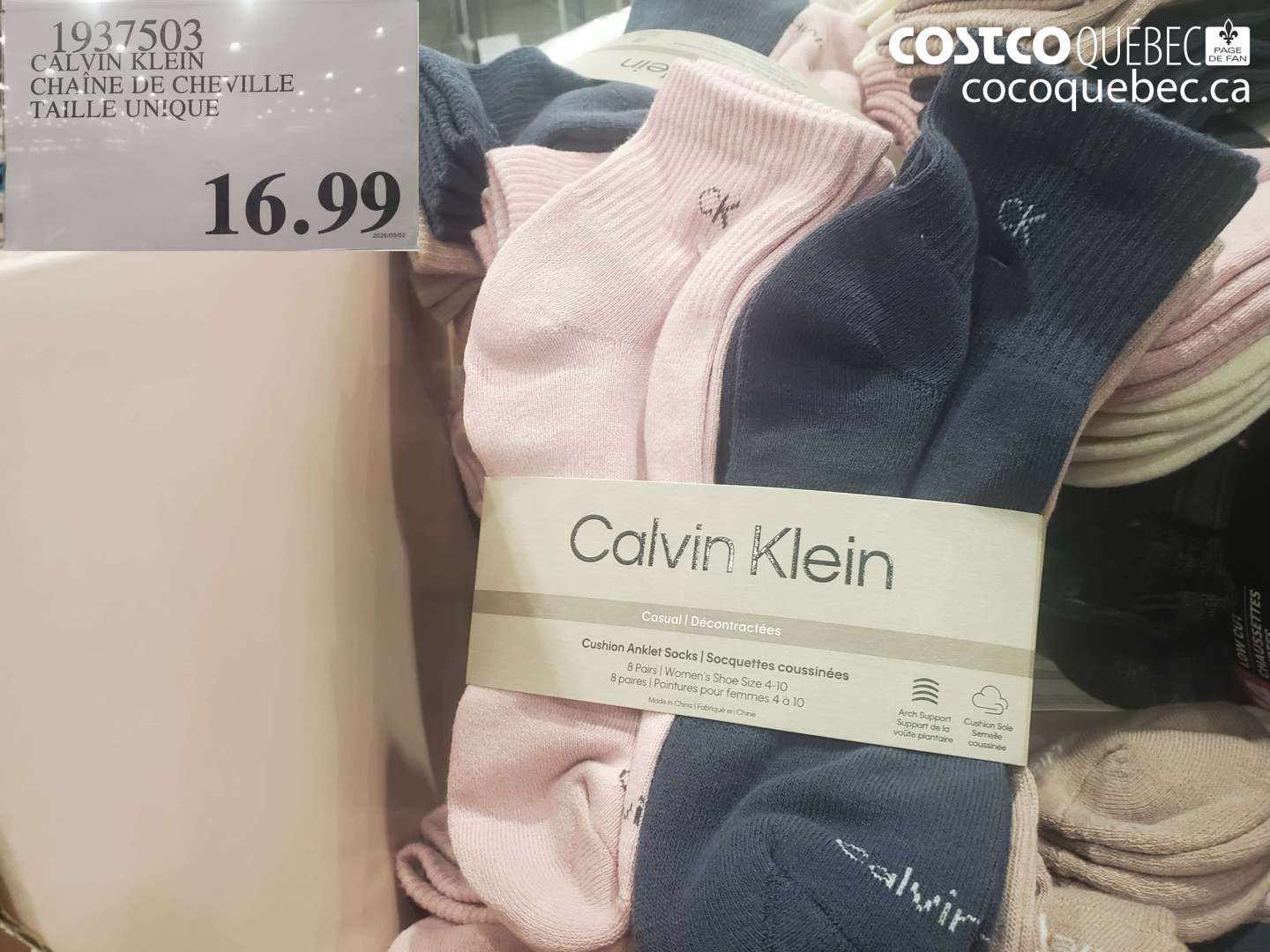 1937503 CALVIN KLEIN CHAÎNE DE CHEVILLE TAILLE UNIQUE $16.99
