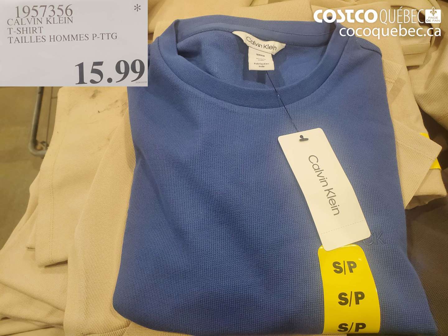 1957356 CALVIN KLEIN T-SHIRT TAILLES HOMMES P-TTG $15.99