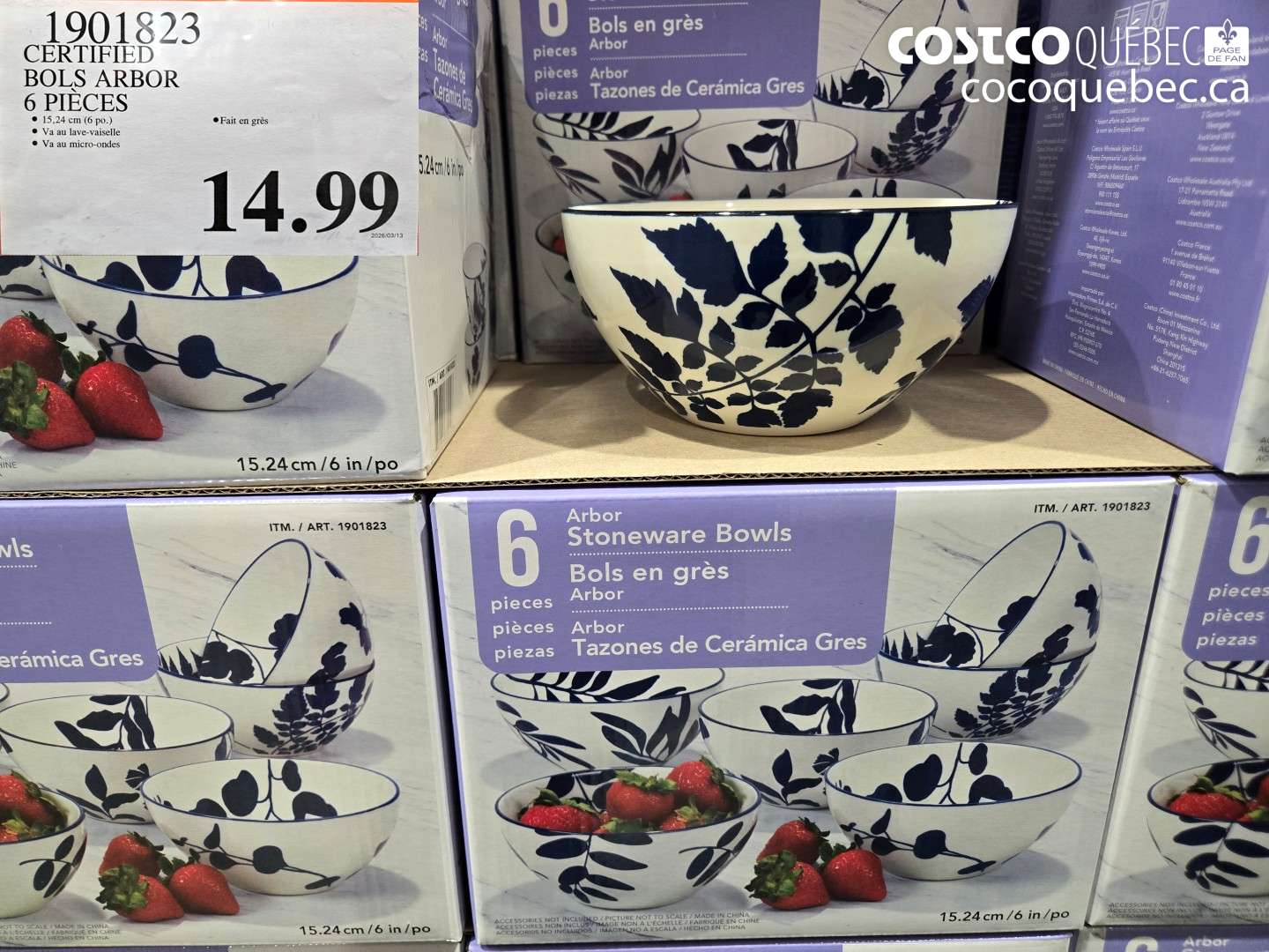 1901823 CERTIFIED BOLS ARBOR 6 PIECES $14.99