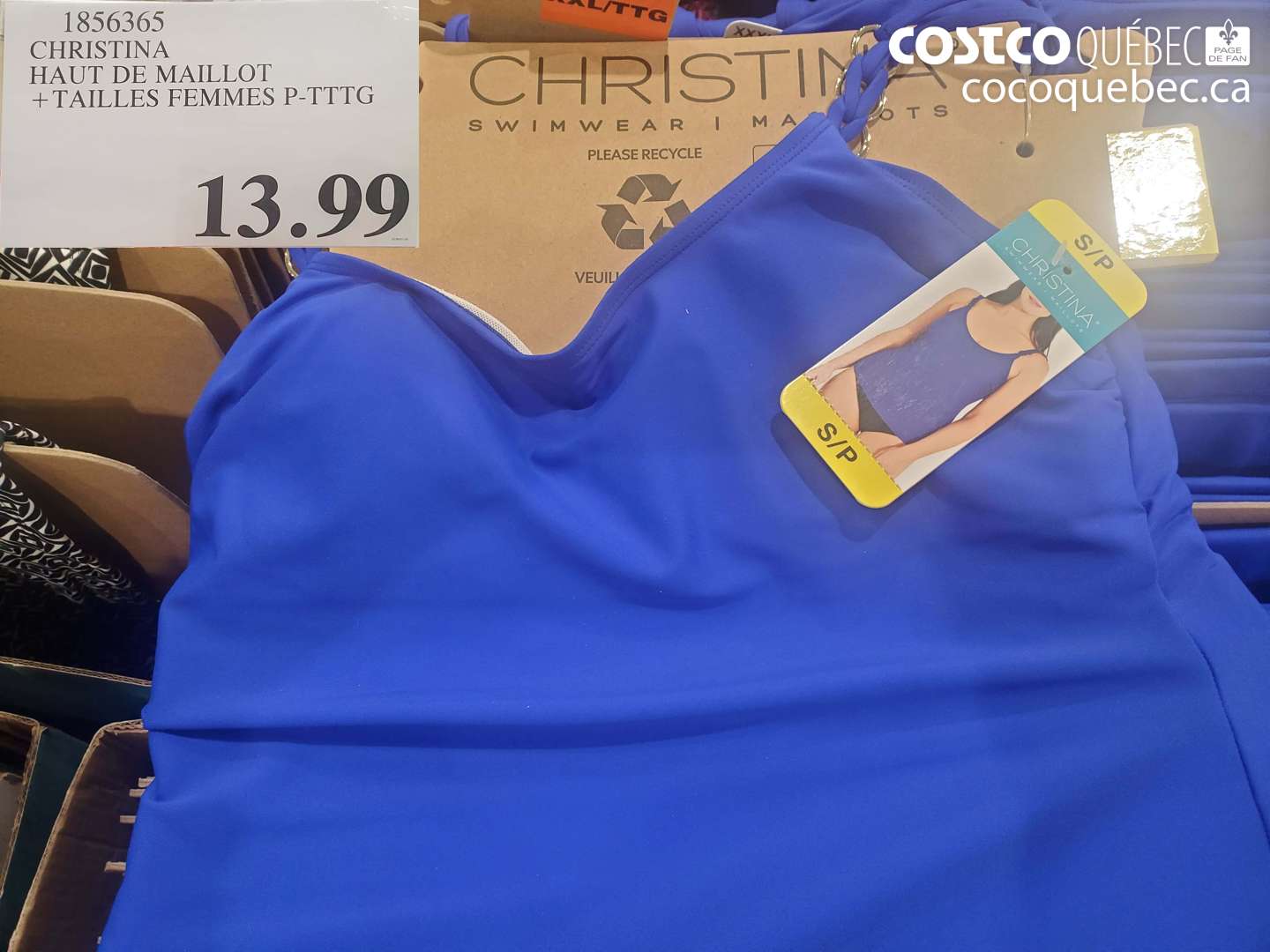 1856365 CHRISTINA HAUT DE MAILLOT + TAILLES FEMMES P-TTTG $13.99