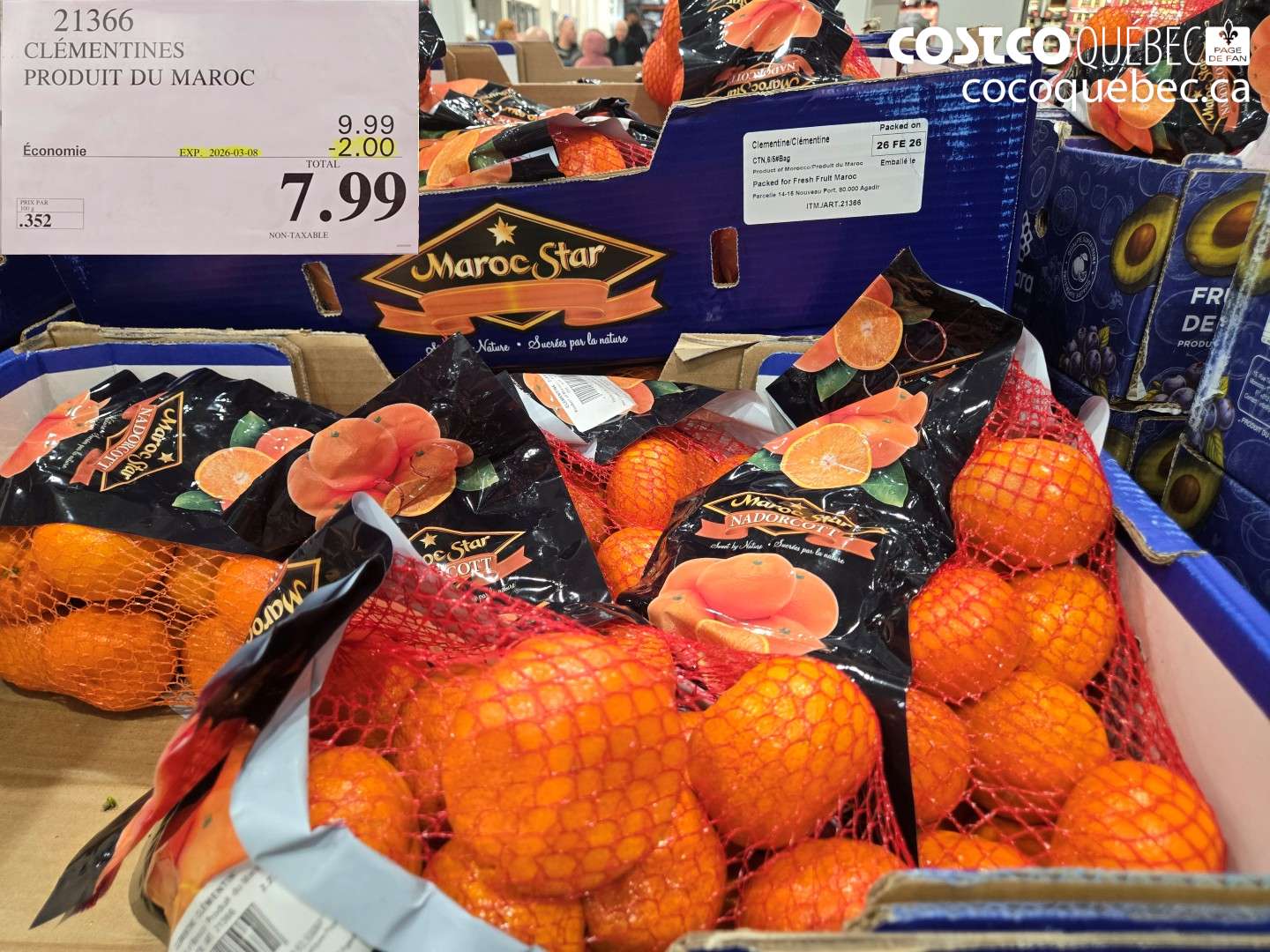 21366 CLEMENTINES PRODUIT DU MAROC ($2.00 INSTANT SAVINGS EXPIRES ON 2026-03-08) $7.99