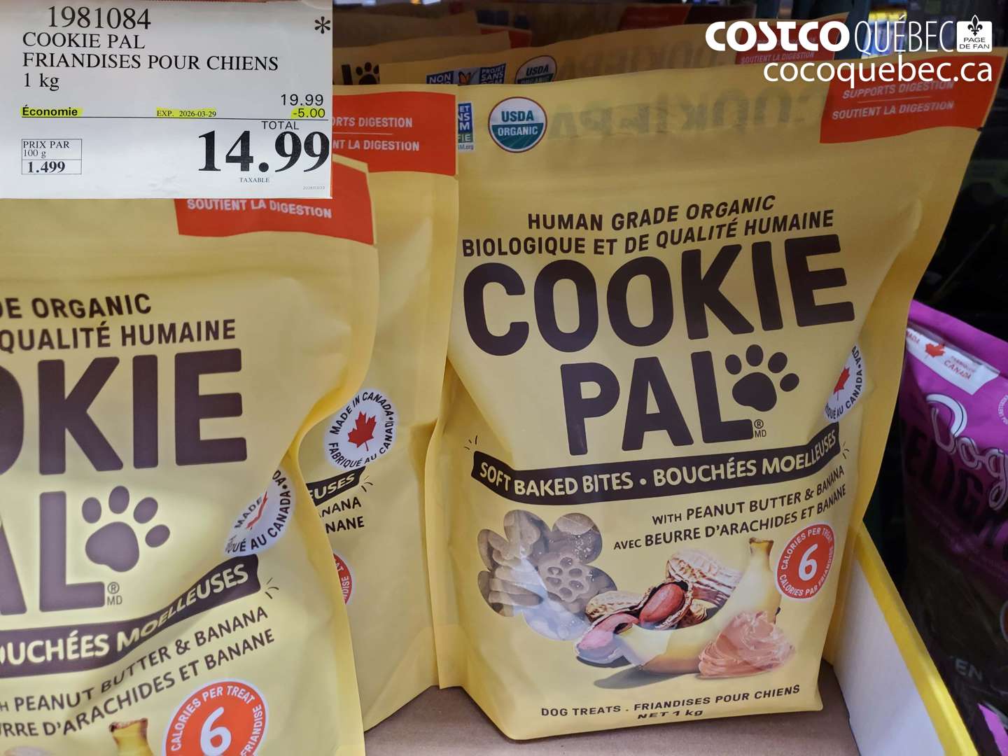 1981084 COOKIE PAL FRIANDISES POUR CHIENS ($5.00 INSTANT SAVINGS EXPIRES ON 2026-03-29) $14.99