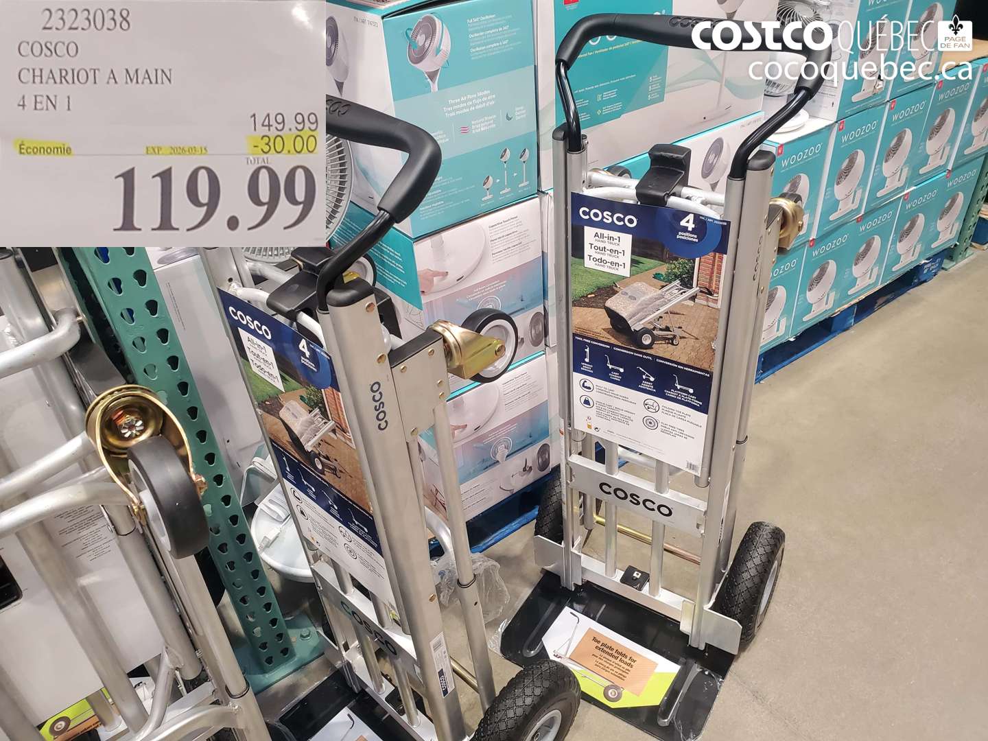 2323038 COSCO CHARIOT A MAIN 4 EN 1 ($30.00 INSTANT SAVINGS EXPIRES ON 2026-03-15) $119.99