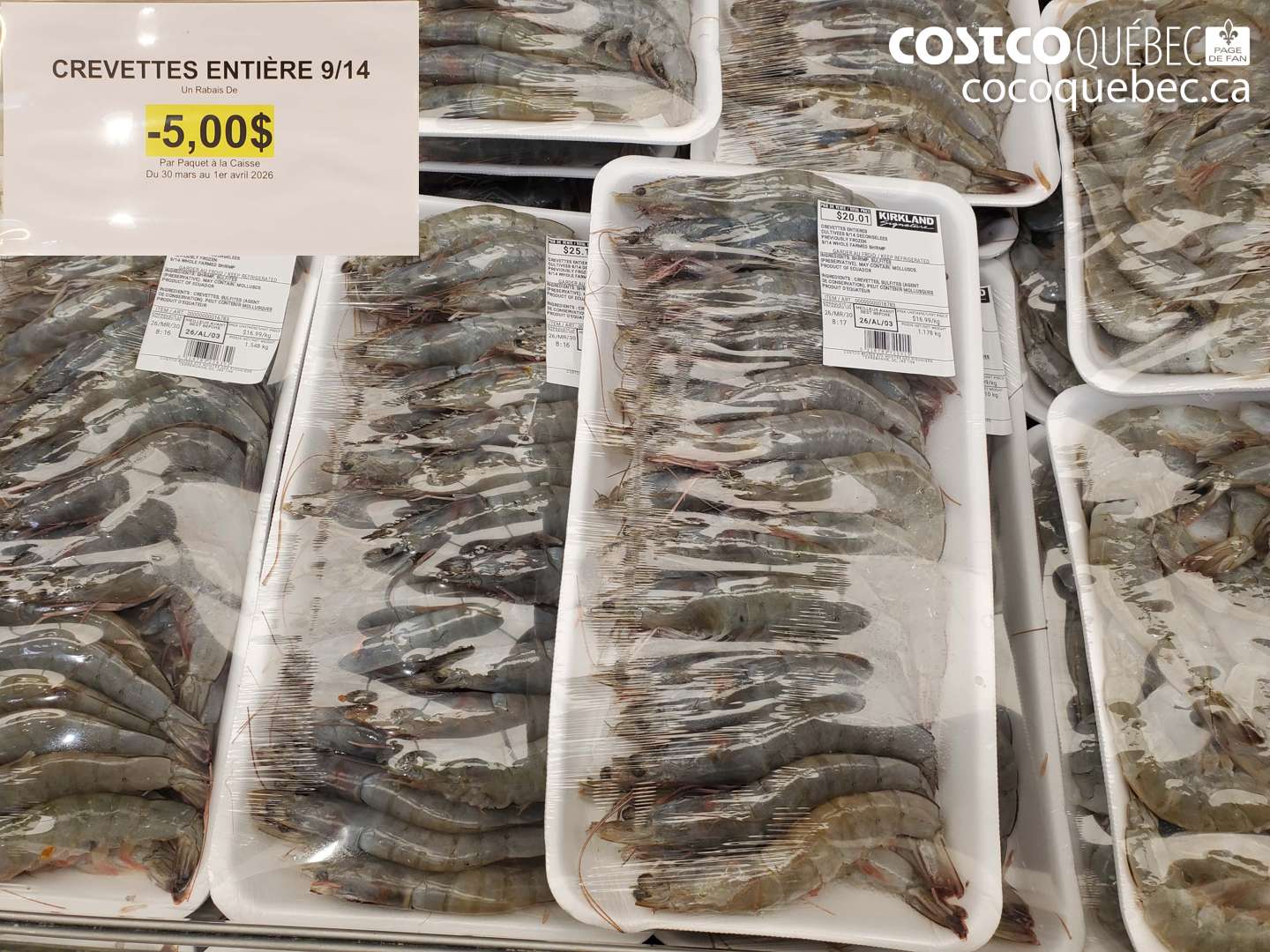 000 CREVETTES ENTIERES 9/14 ($5.00 INSTANT SAVINGS EXPIRES ON 2026-04-01)