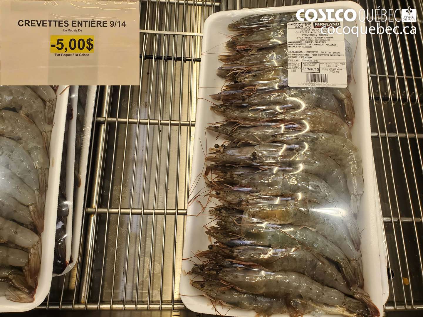 000 CREVETTES ENTIRE 9/14 ($5.00 INSTANT SAVINGS)