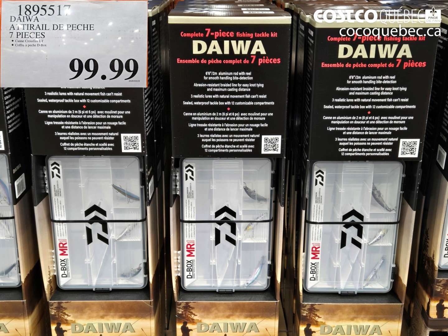18955117 DAIWA ATTIRAIL DE PECHE 7 PIECES $99.99