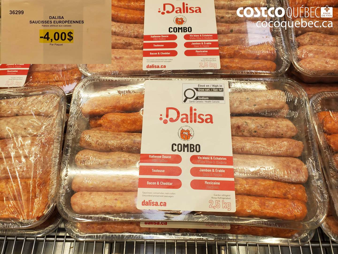 36299 DALISA SAUCISSES EUROPEENNES ($4.00 INSTANT SAVINGS)