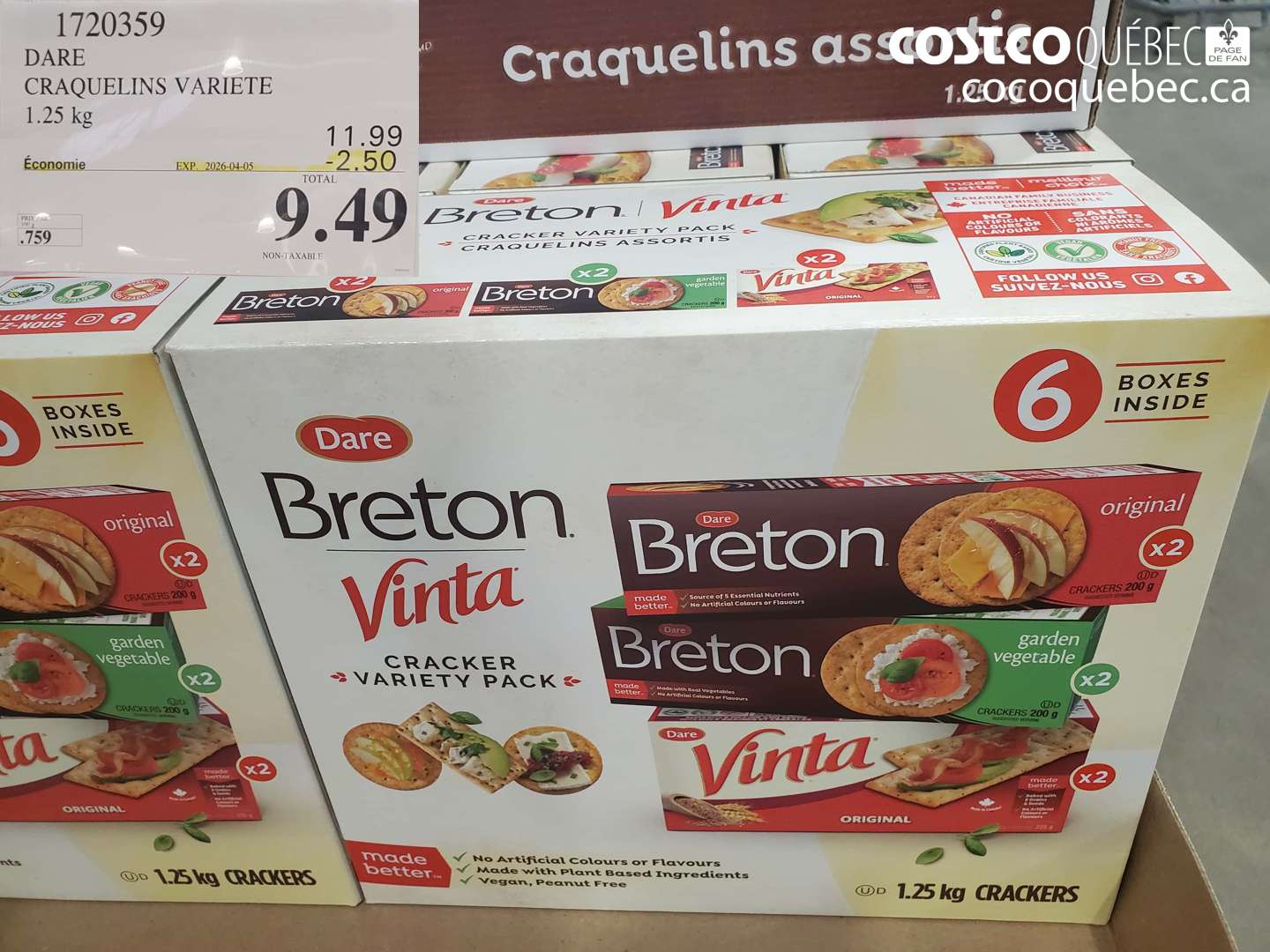 1720359 DARE CRAQUELINS VARIETE ($2.50 INSTANT SAVINGS EXPIRES ON 2026-04-05) $9.49