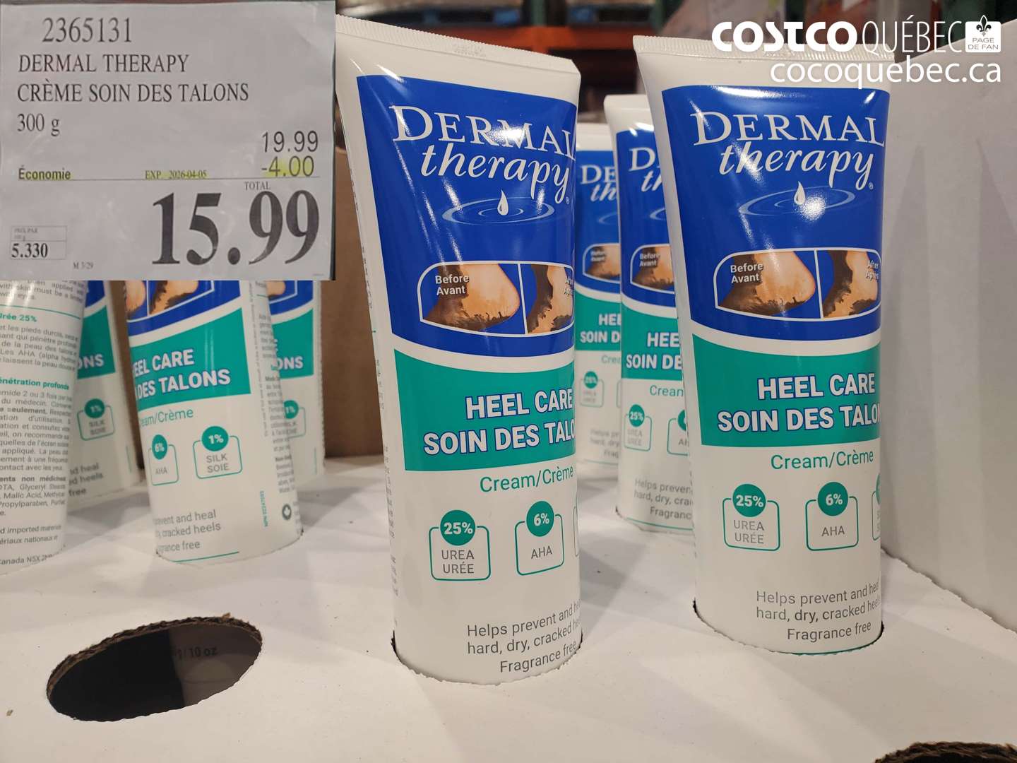 2365131 DERMAL THERAPY CRÈME SOIN DES TALONS ($4.00 INSTANT SAVINGS EXPIRES ON 2026-04-05) $15.99