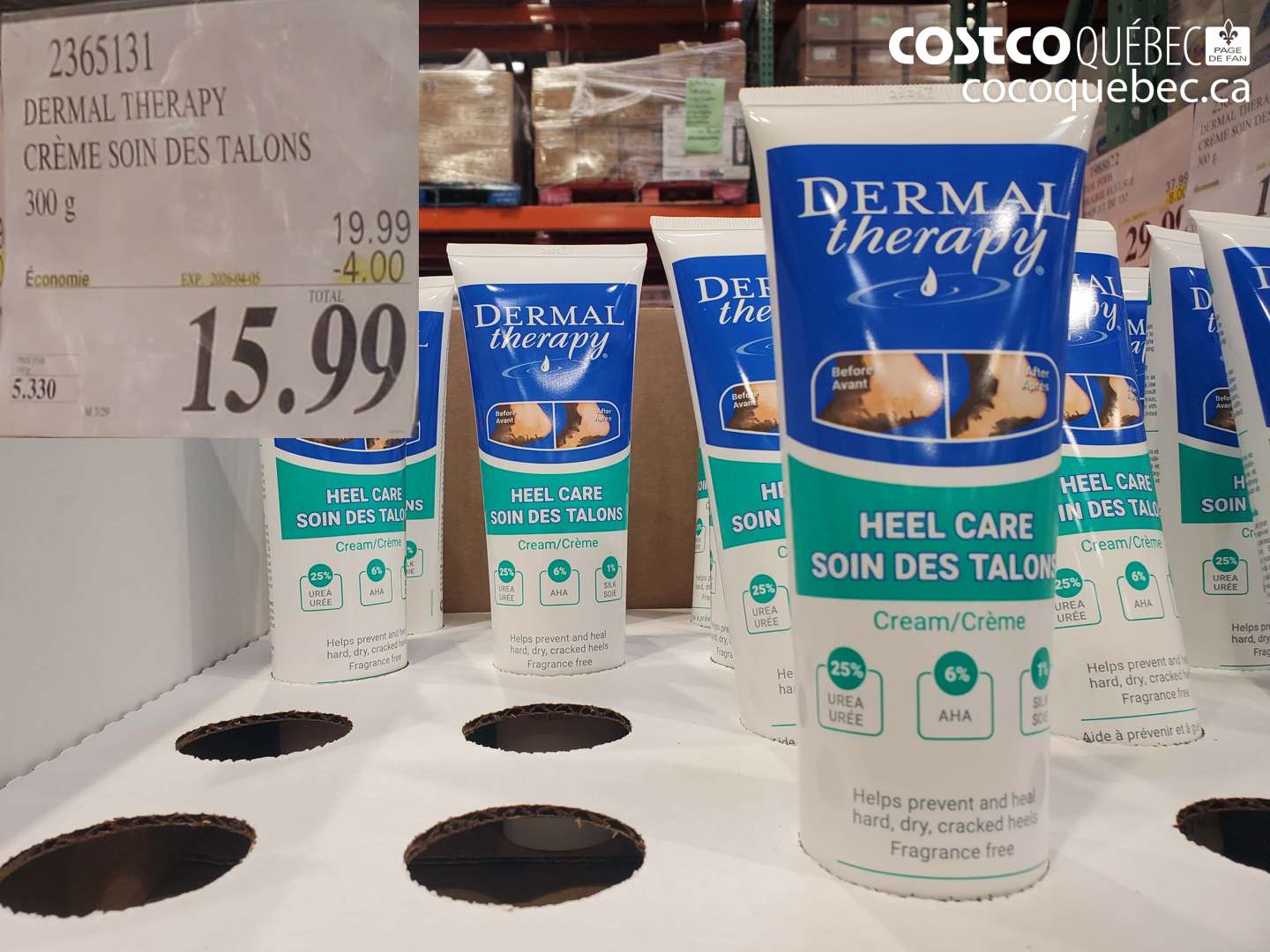 2365131 DERMAL THERAPY CRÈME SOIN DES TALONS ($4.00 INSTANT SAVINGS EXPIRES ON 2026-04-05) $15.99