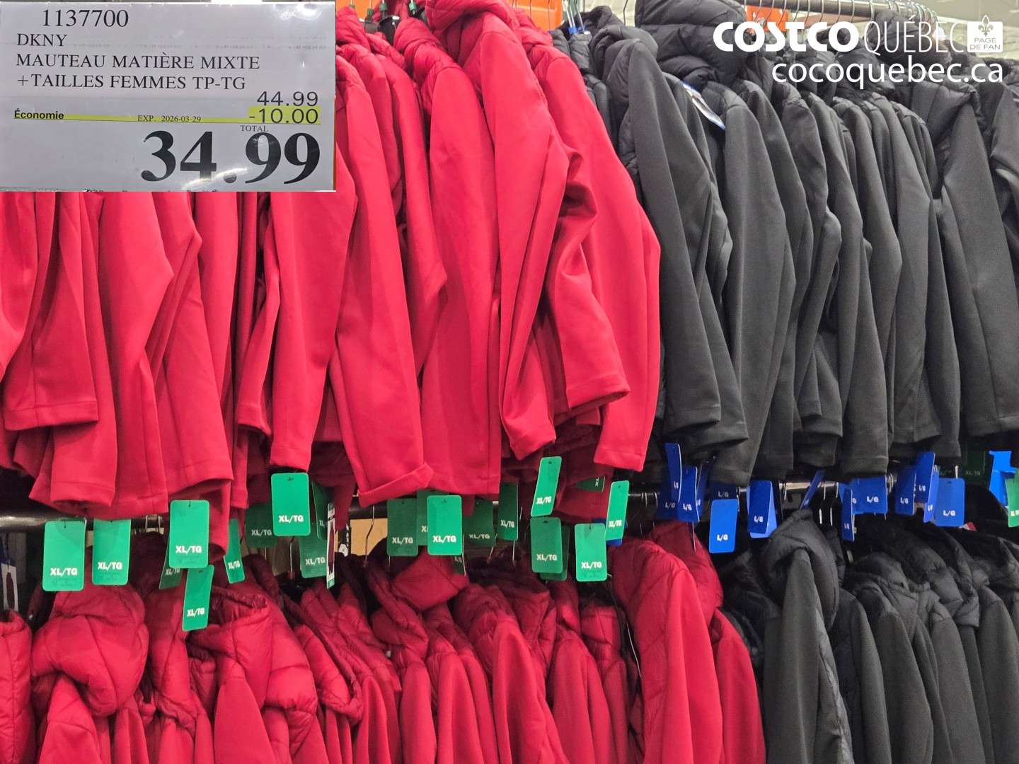 1137700 DKNY MAUTEAU MATIÈRE MIXTE + TAILLES FEMMES TP-TG ($10.00 INSTANT SAVINGS EXPIRES ON 2026-03-29) $34.99