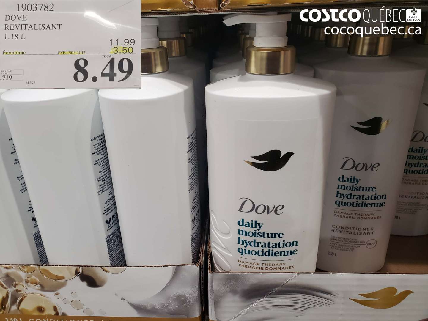 1903782 DOVE REVITALISANT 1.18 L ($3.50 INSTANT SAVINGS EXPIRES ON 2026-04-12) $8.49