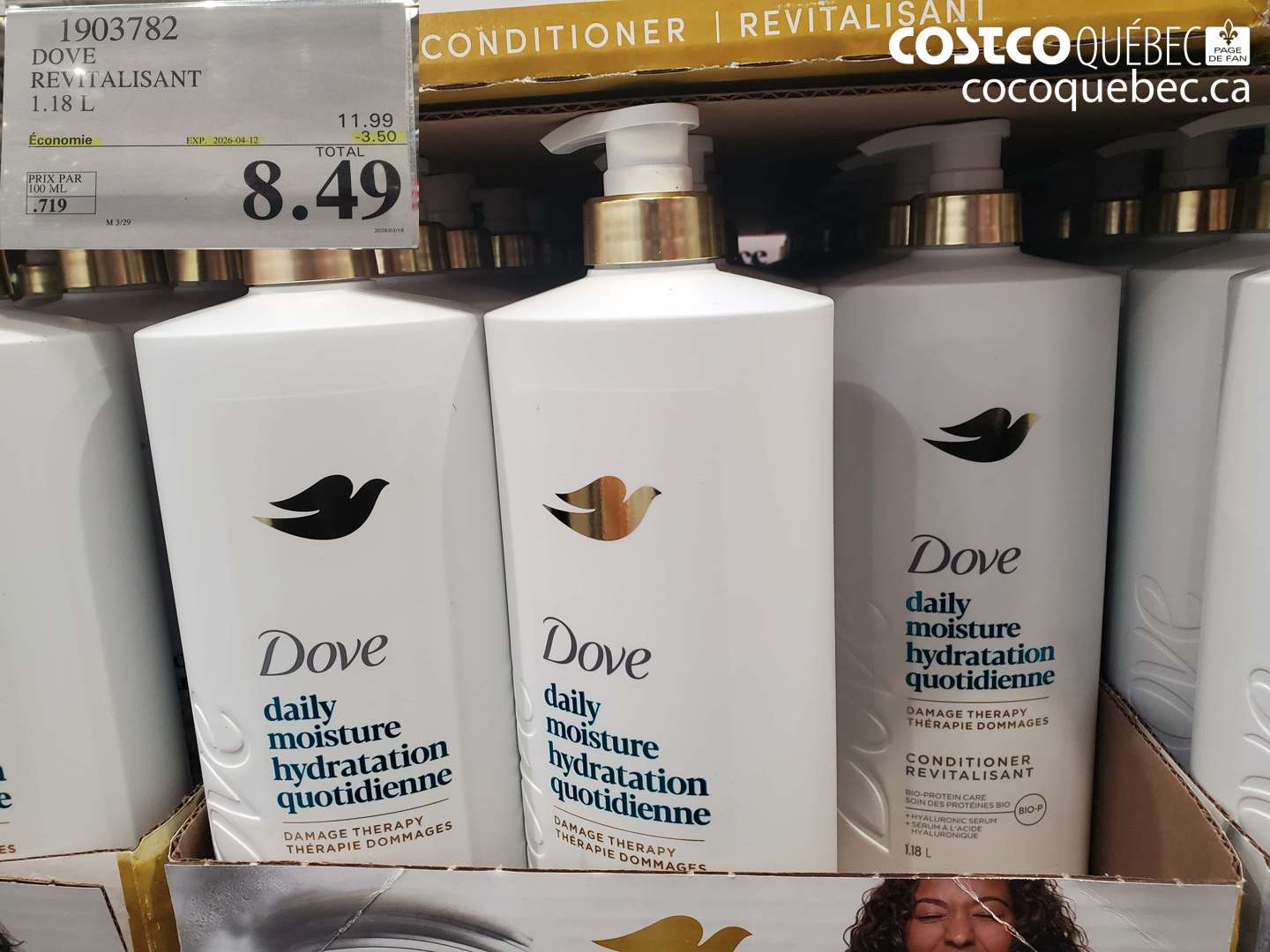 1903782 DOVE REVITALISANT 1.18 L ($3.50 INSTANT SAVINGS EXPIRES ON 2026-04-12) $8.49