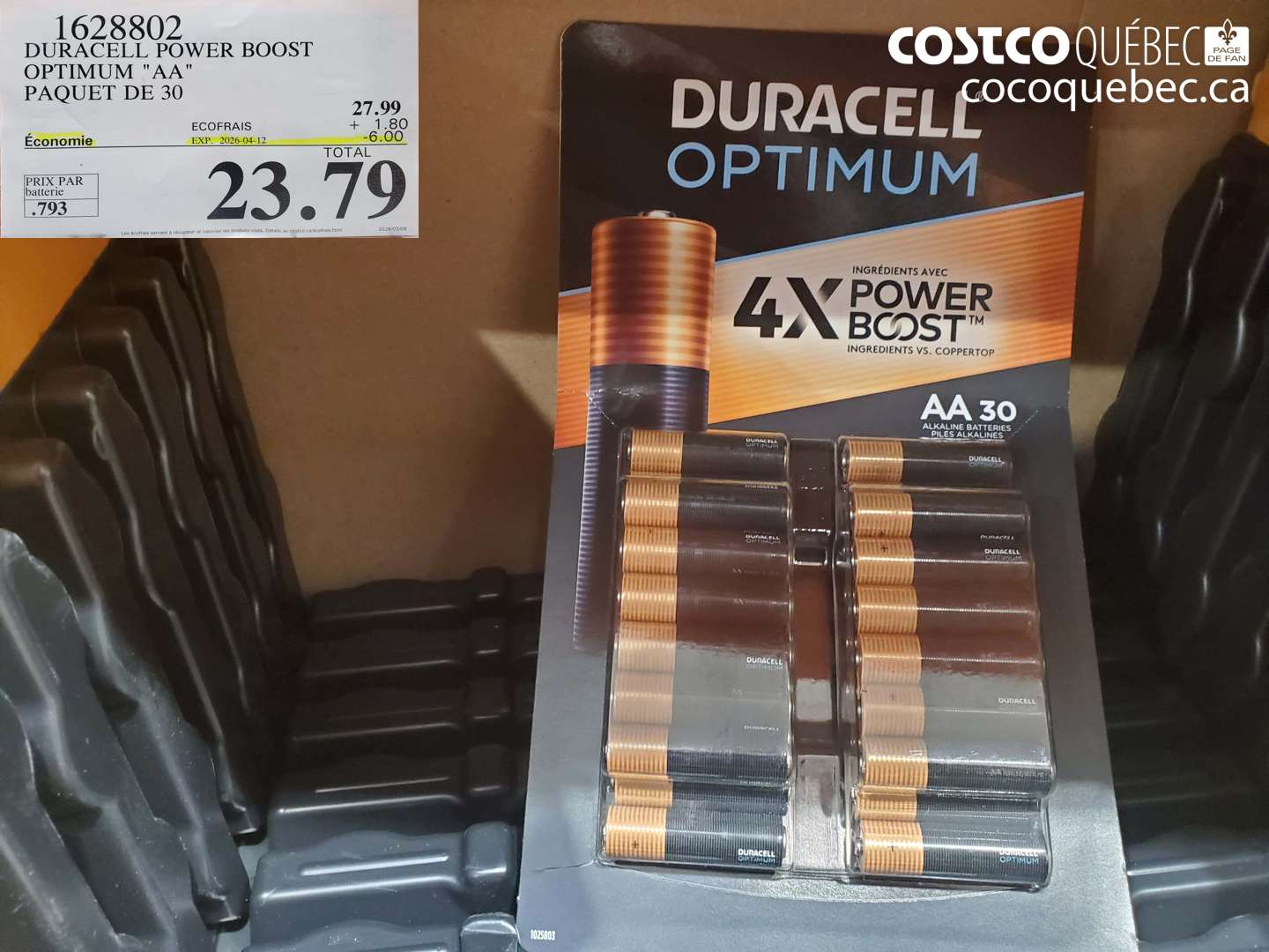 1628802 DURACELL POWER BOOST OPTIMUM
