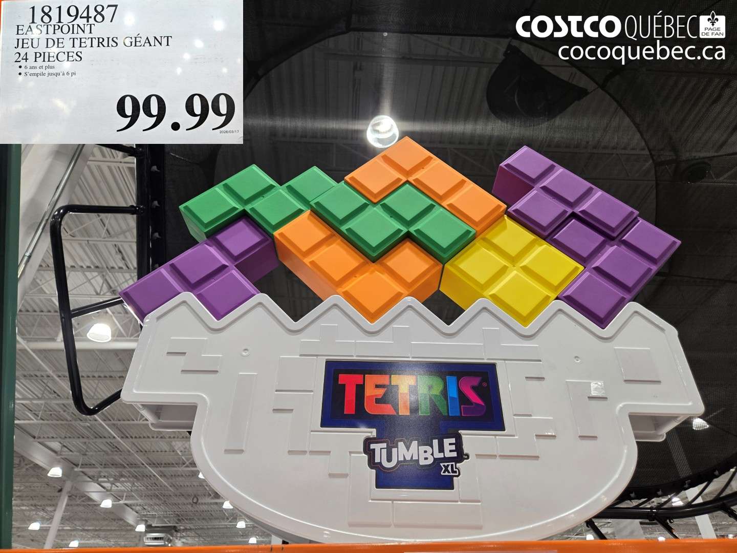 18194787 EASTPOINT JEU DE TETRIS GEANT 24 PIECES $99.99