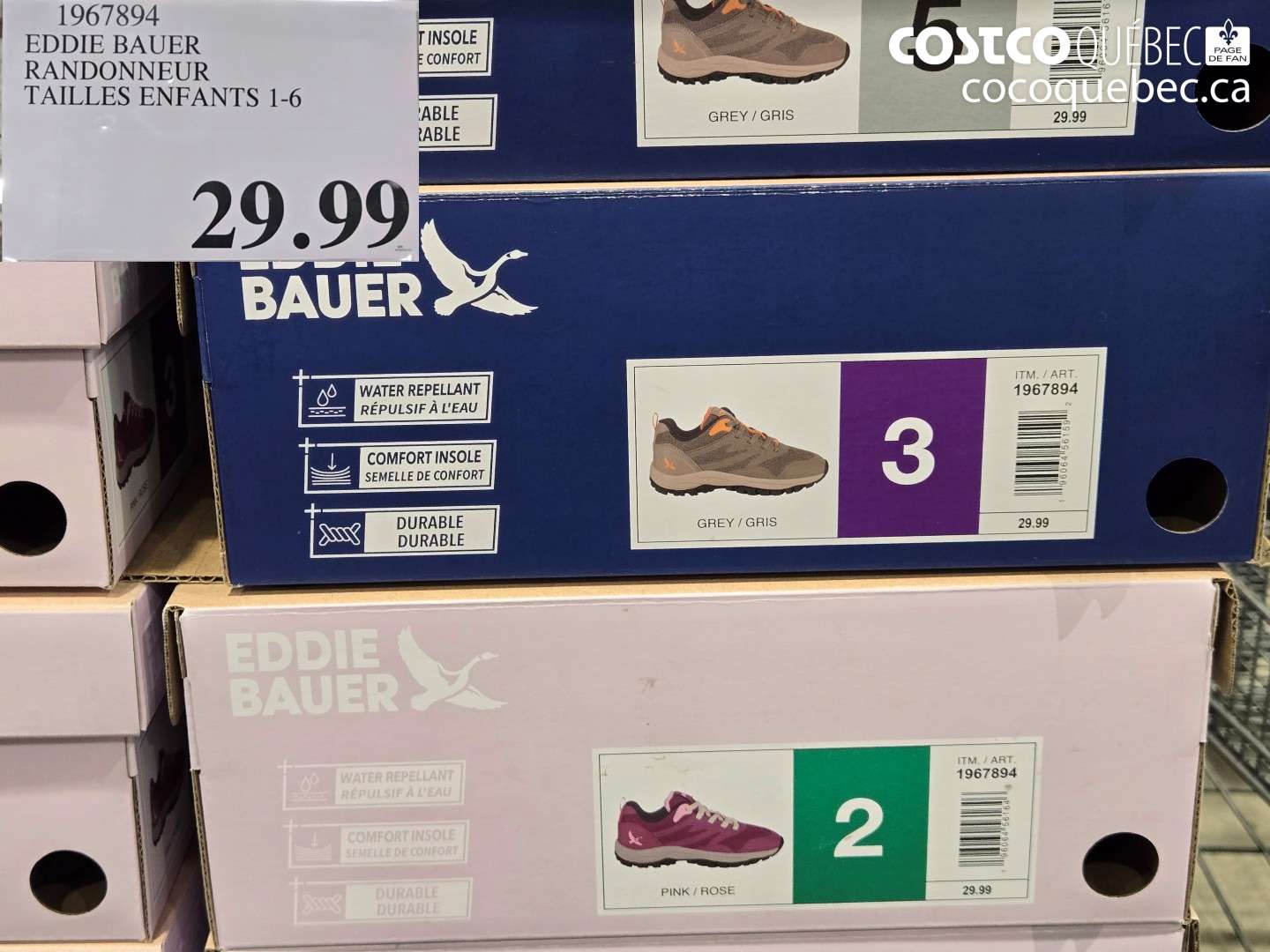 1967894 EDDIE BAUER RANDONNEUR TAILLES ENFANTS 1-6 $29.99