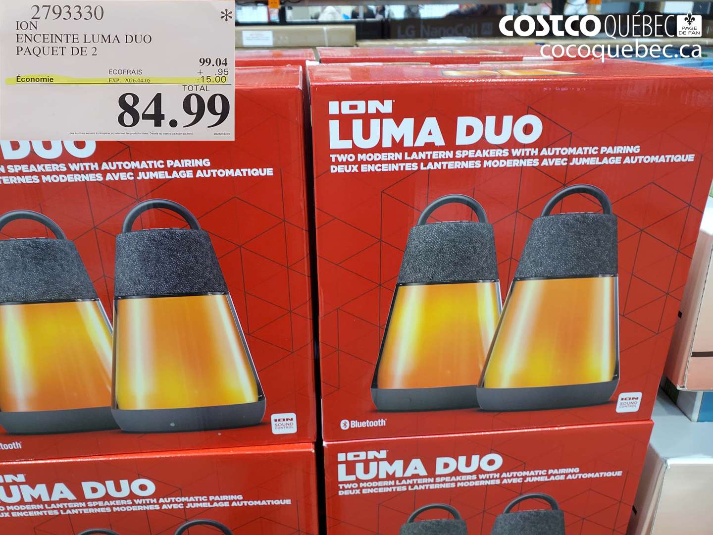 2793330 ENCEINTE LUMA DUO PAQUET DE 2 ($15.00 INSTANT SAVINGS EXPIRES ON 2026-04-05) $84.99