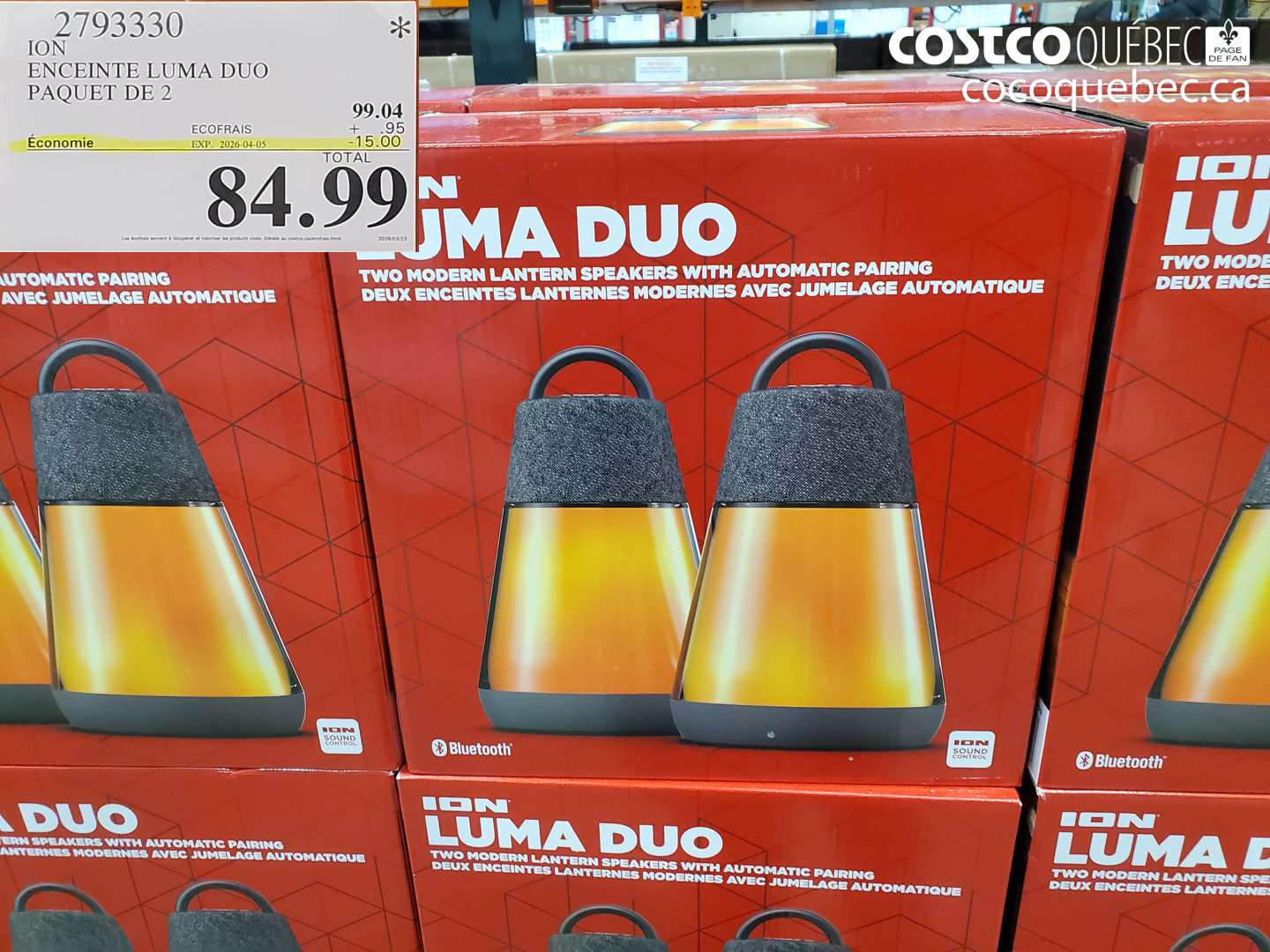 2793330 ENCEINTE LUMA DUO PAQUET DE 2 ($15.00 INSTANT SAVINGS EXPIRES ON 2026-04-05) $84.99