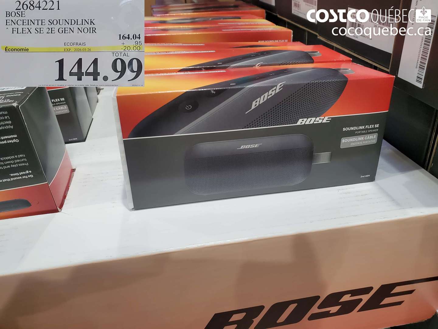 2684221 ENCEINTE SOUNDLINK FLEX SE 2E GEN NOIR ($20.00 INSTANT SAVINGS EXPIRES ON 2026-03-26) $144.99